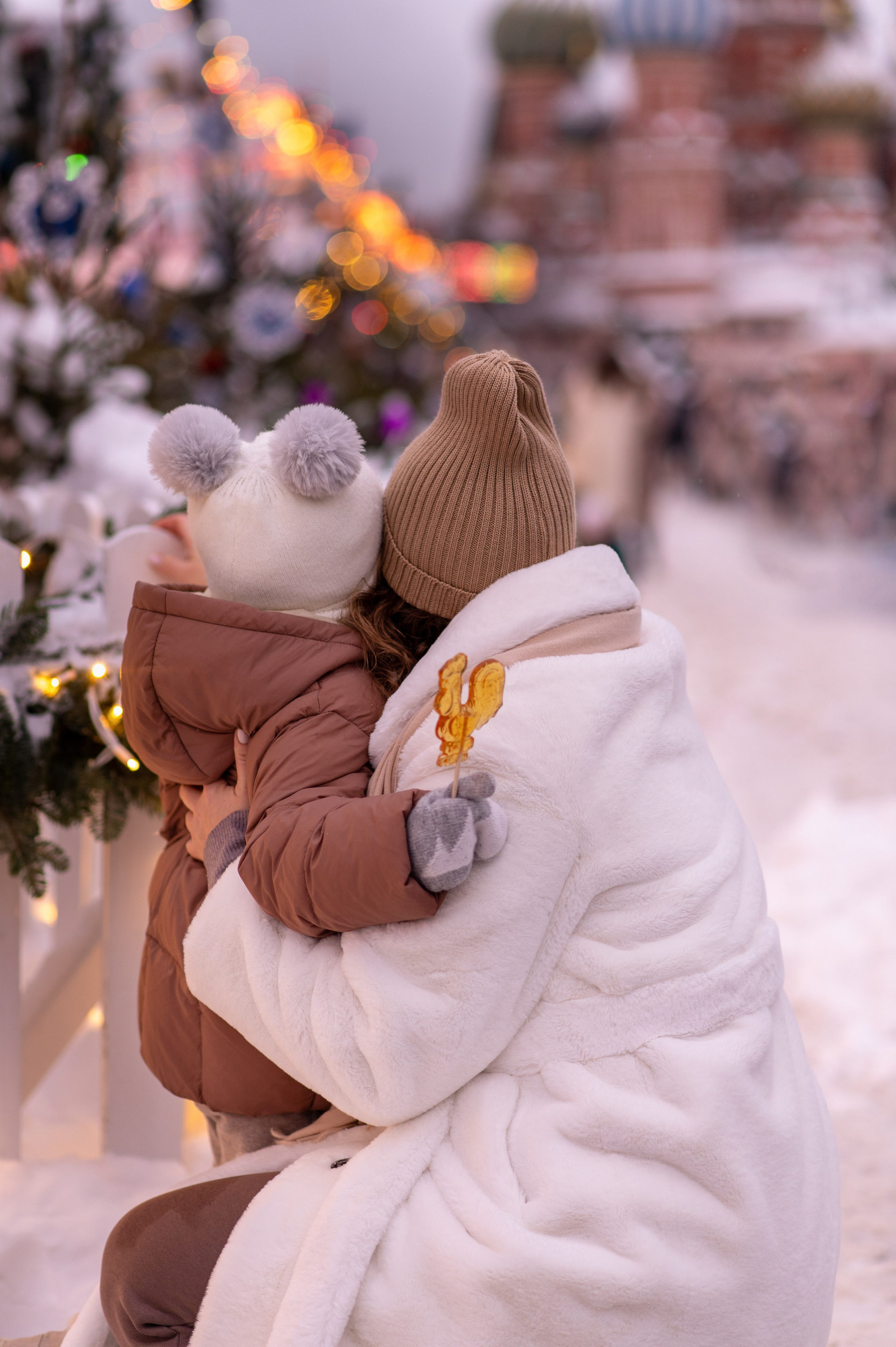 Новогодние/зимние семейные съёмки в городе и на природе. Семейный и детский фотограф в Москве Анна Оськина
