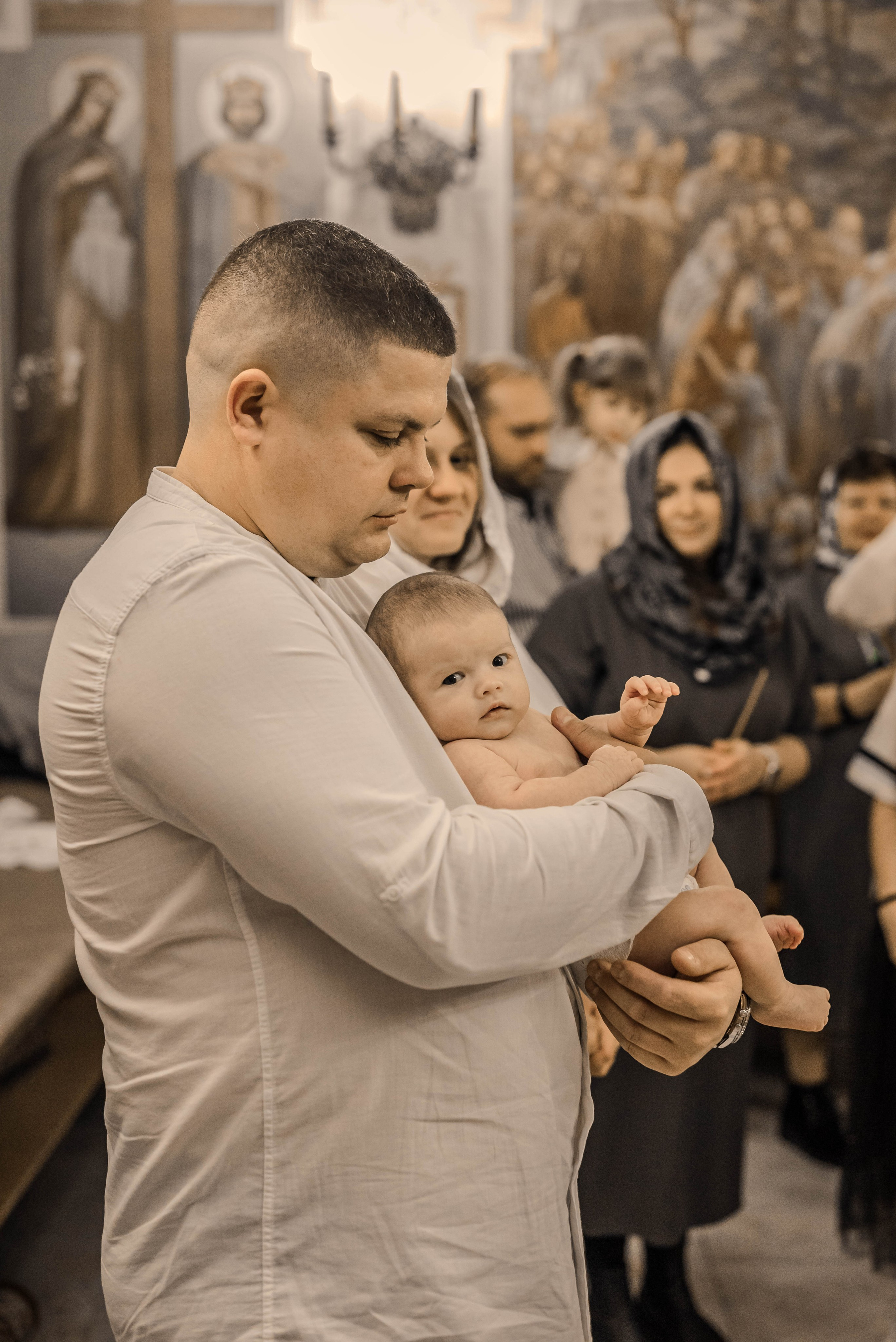 Крещение (мама Регина). Семейный и детский фотограф Москва