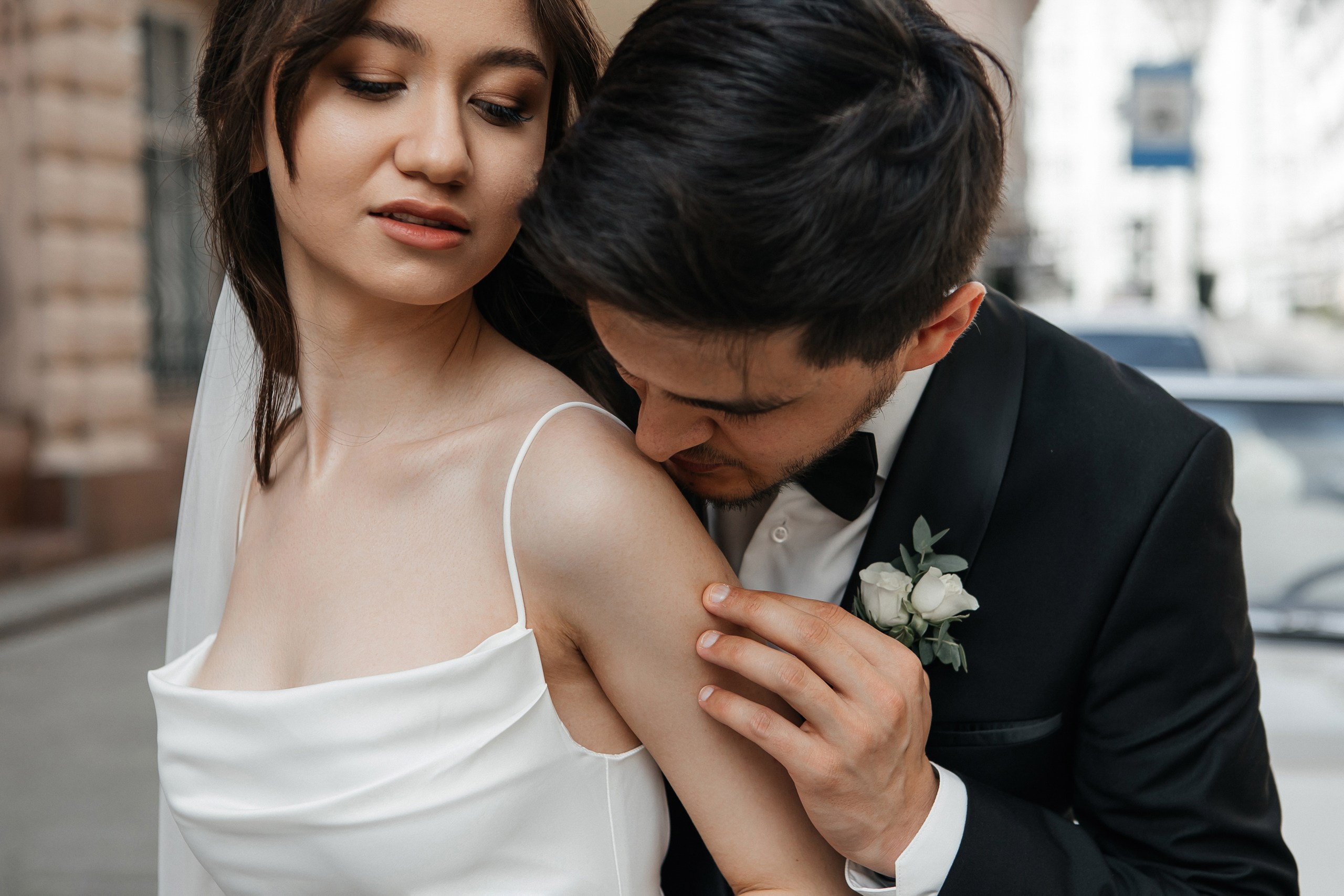 Свадебная фотосессия с ретро автомобилем