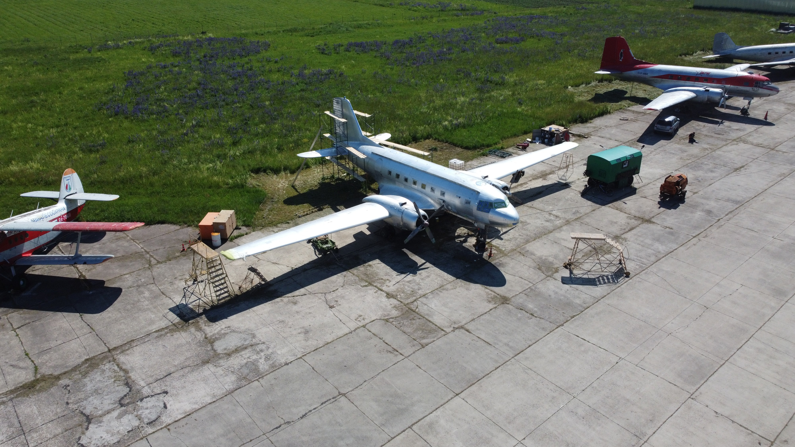 Ил-14Т «Голубая Мечта» — покраска (2022г). Фотоальбом показывающий увлекательный мир авиации и мир медведей Андрея Иванова