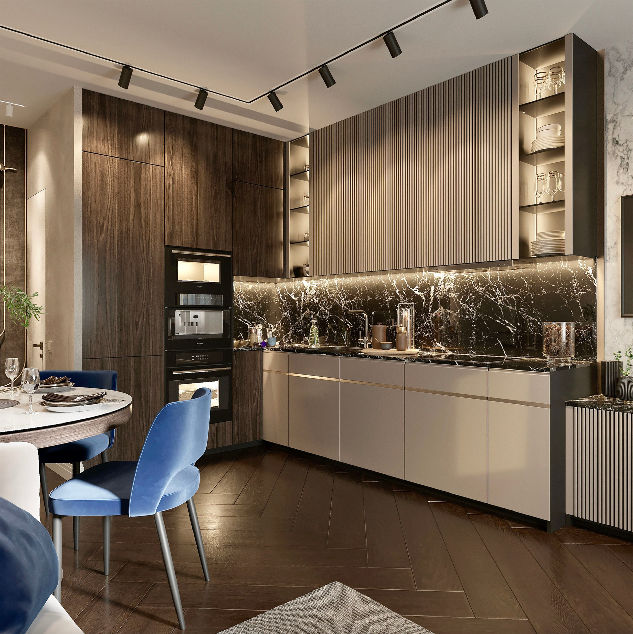 Modern Apartment for a Family of Three — Full Interior Design. 3D INTERIOR AND ARCHITECTURE VISUALIZATION