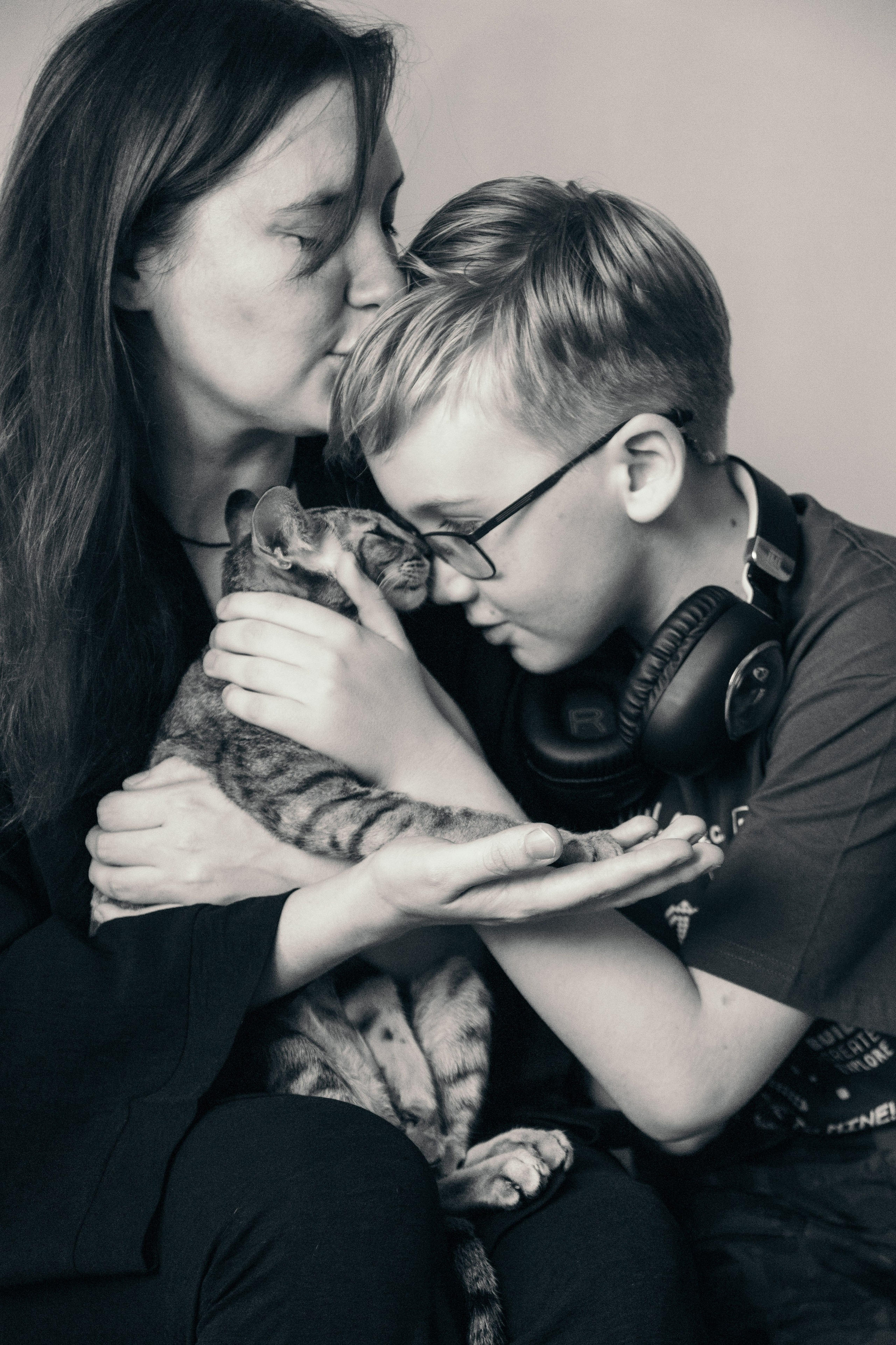 Семья и кошки. Фотограф Елена Балакина (Челябинск)