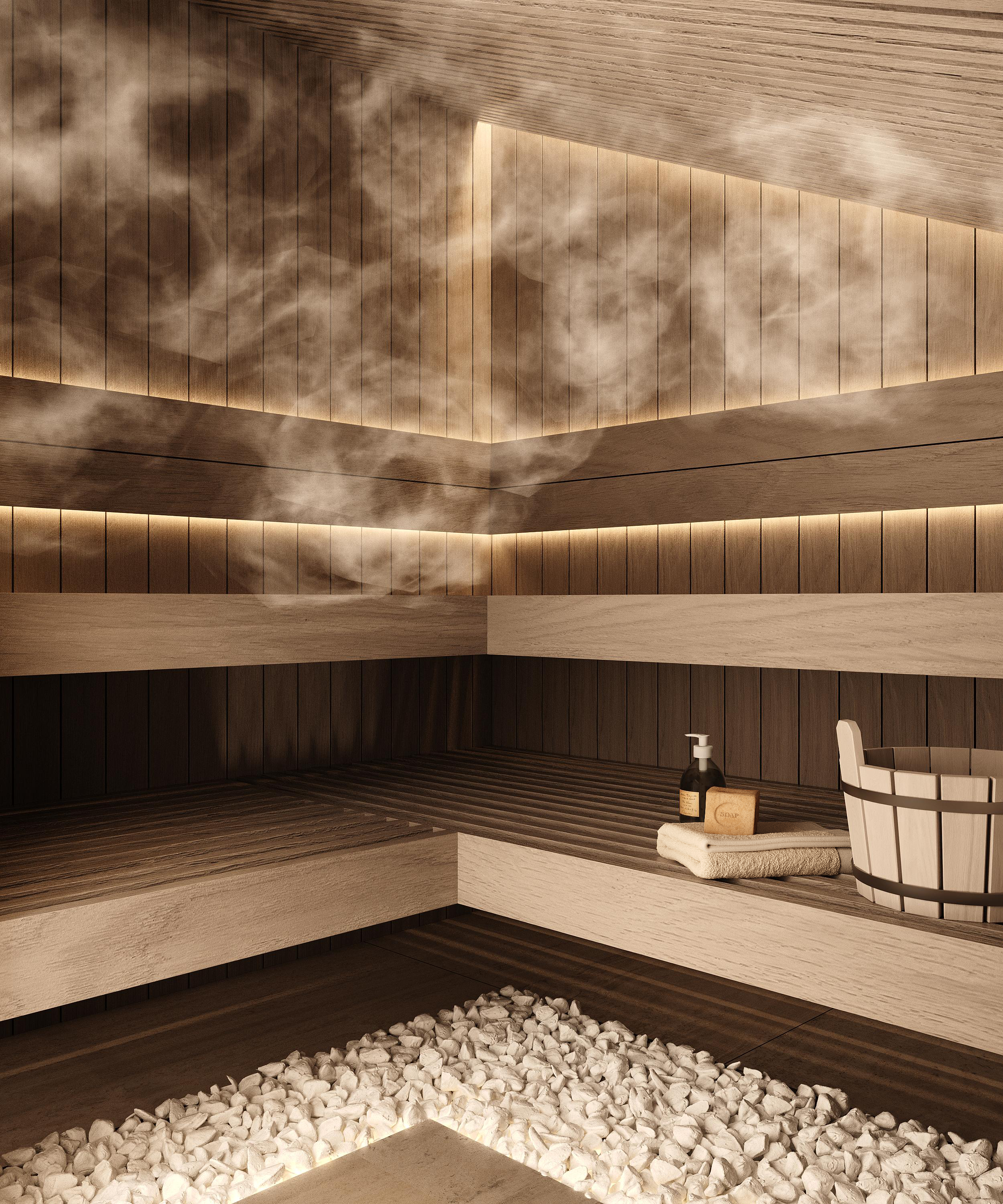 Сауна в частном доме. Дизайнер интерьера Еремина Юлия