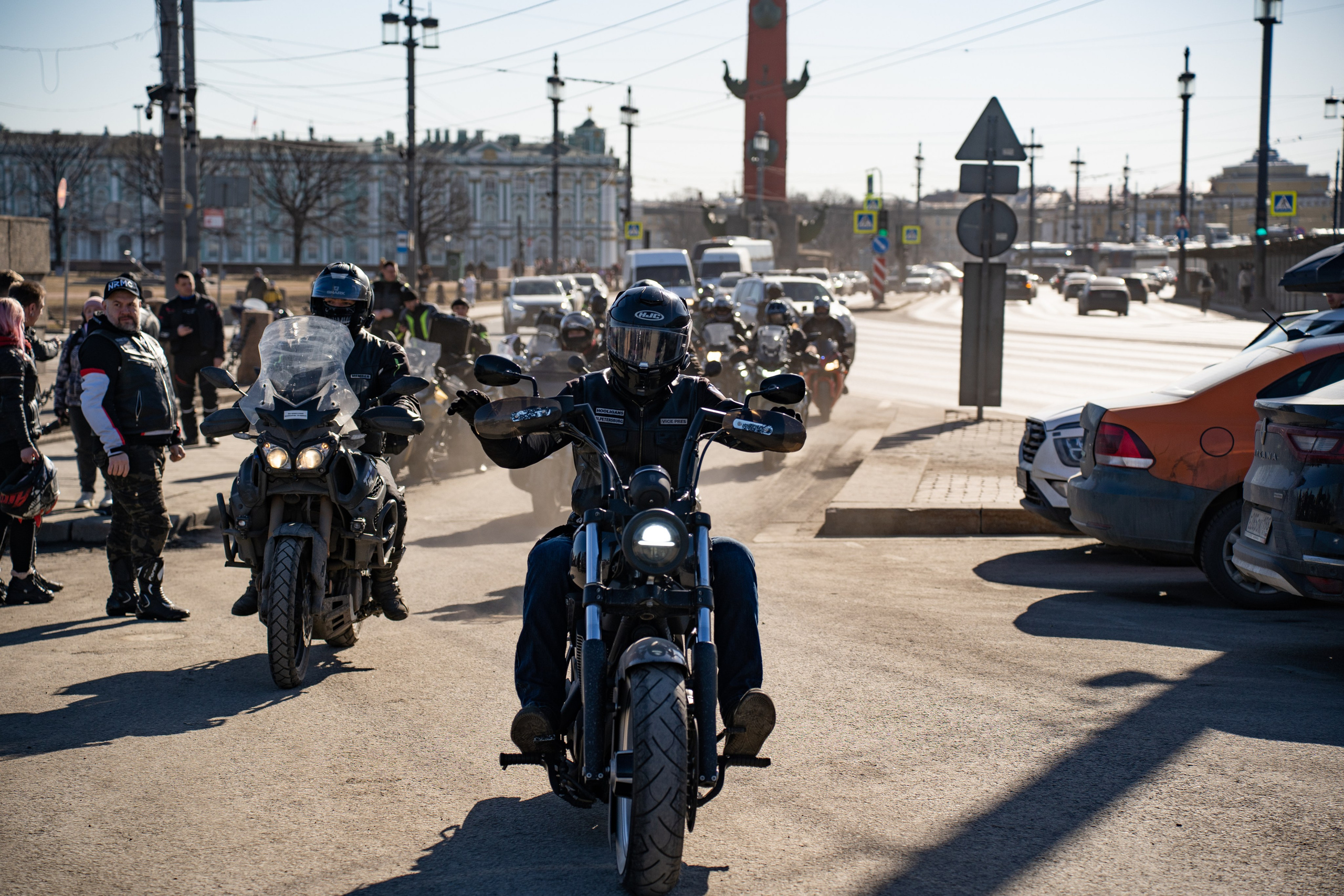 Весенний прохват мотоклуба Normans Riders MC. Концертный и репортажный фотограф в Санкт-Петербурге Слава Пахомов
