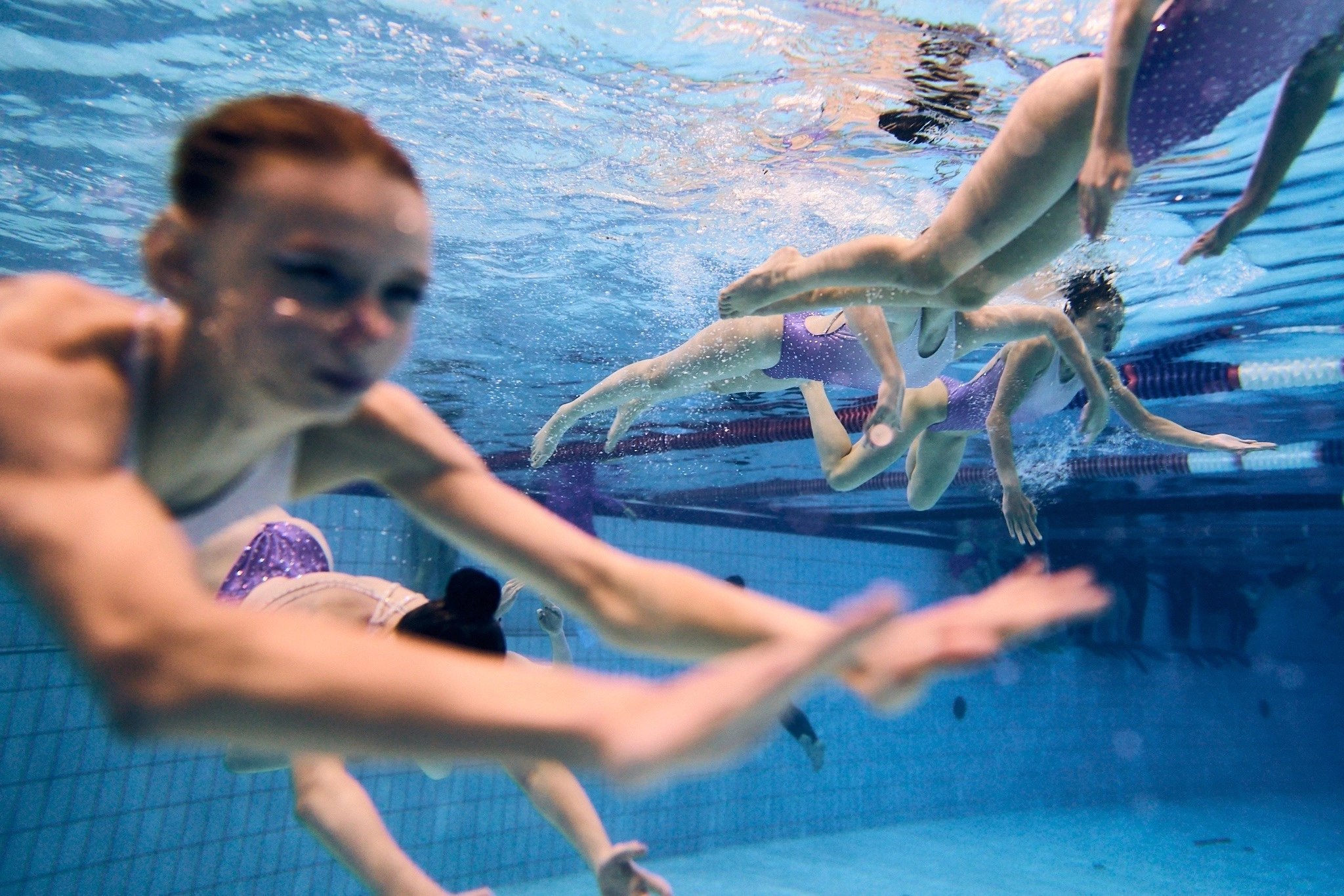 Подводная Фотосессия для команды синхронного плавания. Профессиональный фотограф в Москве — Максим Дьяконов