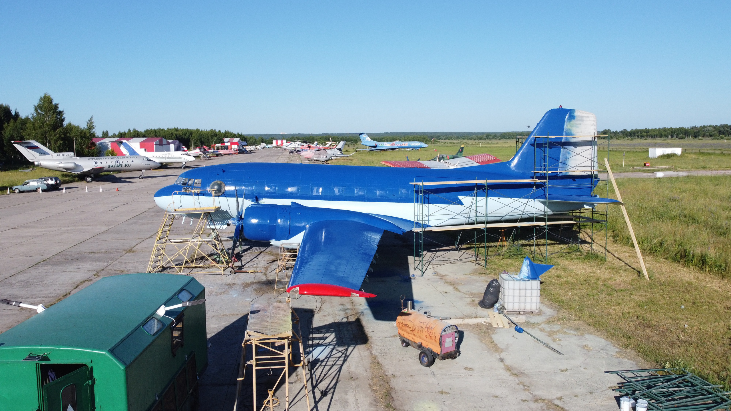 Ил-14Т «Голубая Мечта» — покраска (2022г). Фотоальбом показывающий увлекательный мир авиации и мир медведей Андрея Иванова