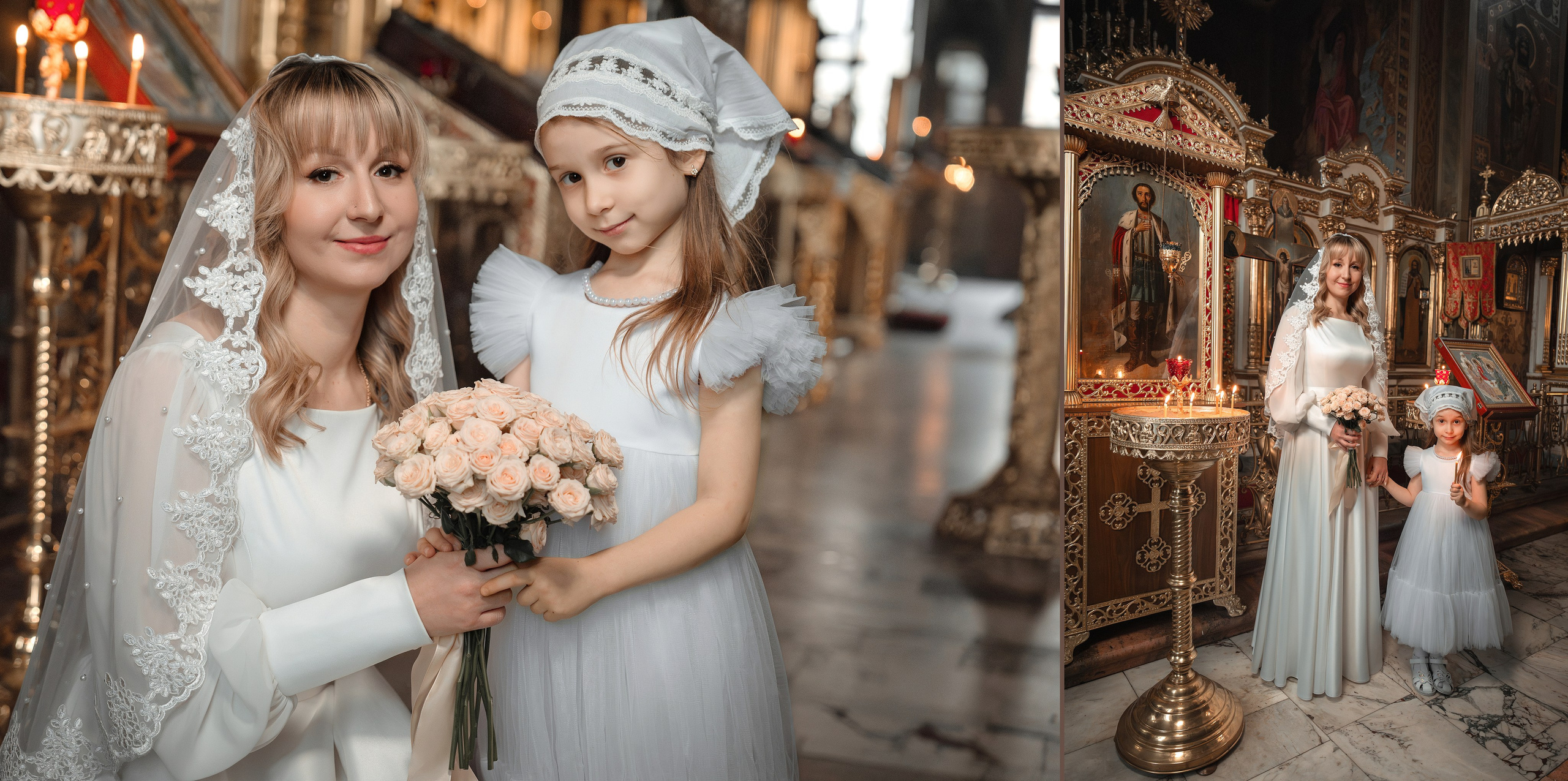 Венчание Дениса и Натальи. Фото- и видеосъёмка крещения и венчания. Фотограф на крещение Москва