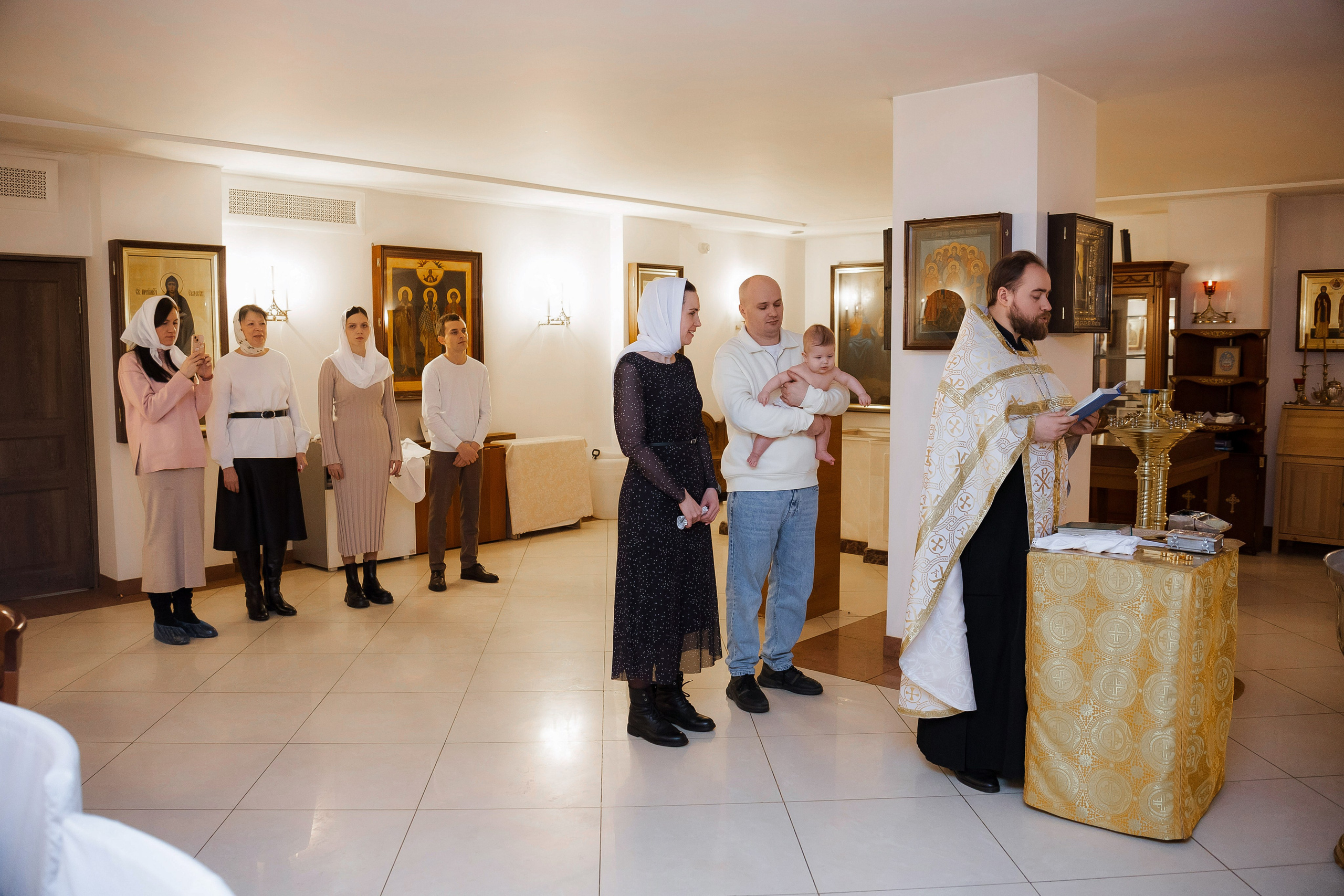 Крещение Андрея. Семейный и детский фотограф в Москве Александра Мак