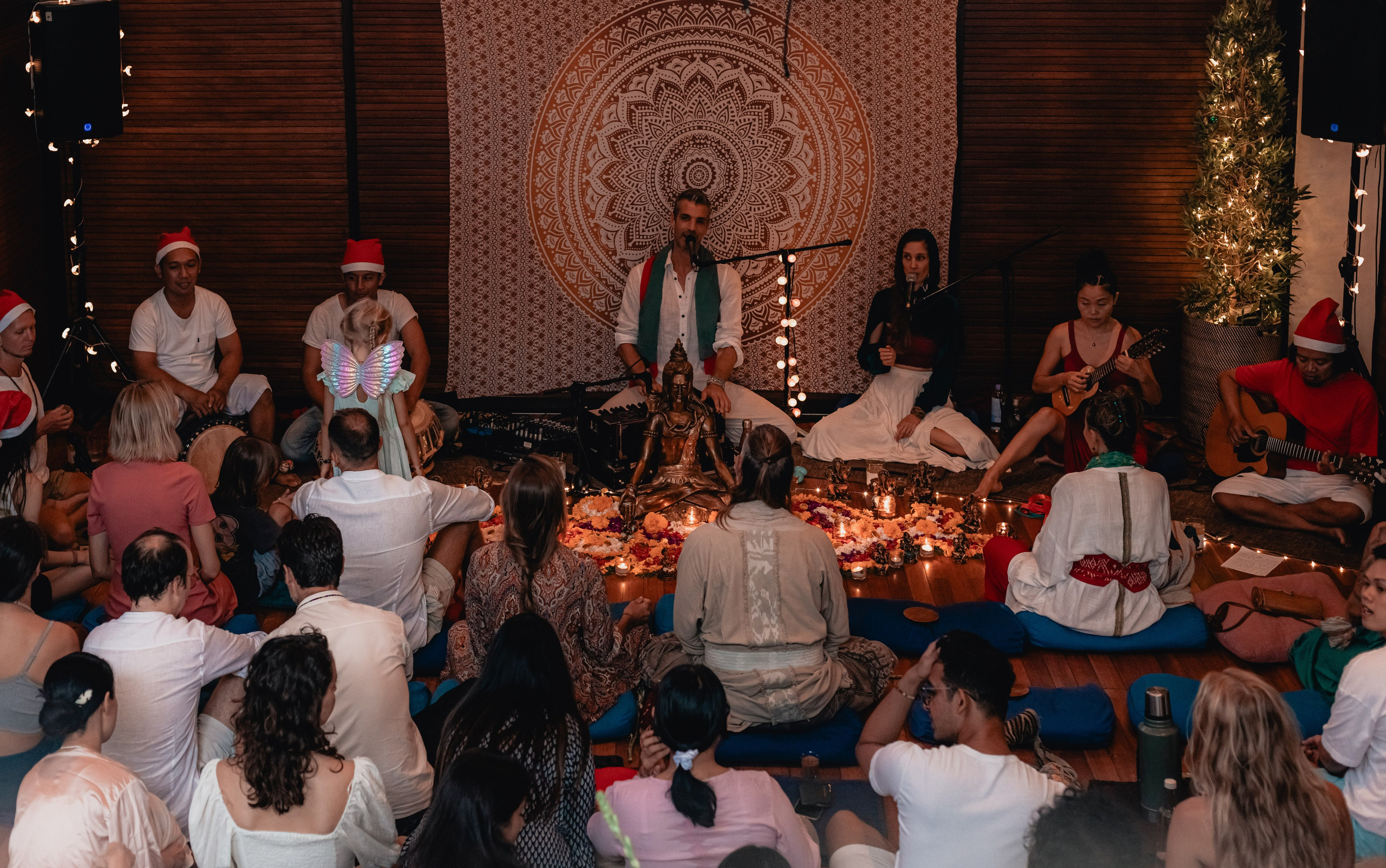 Christmas kirtan w Bhakti Bliss family. Mariam Bagdasaryan