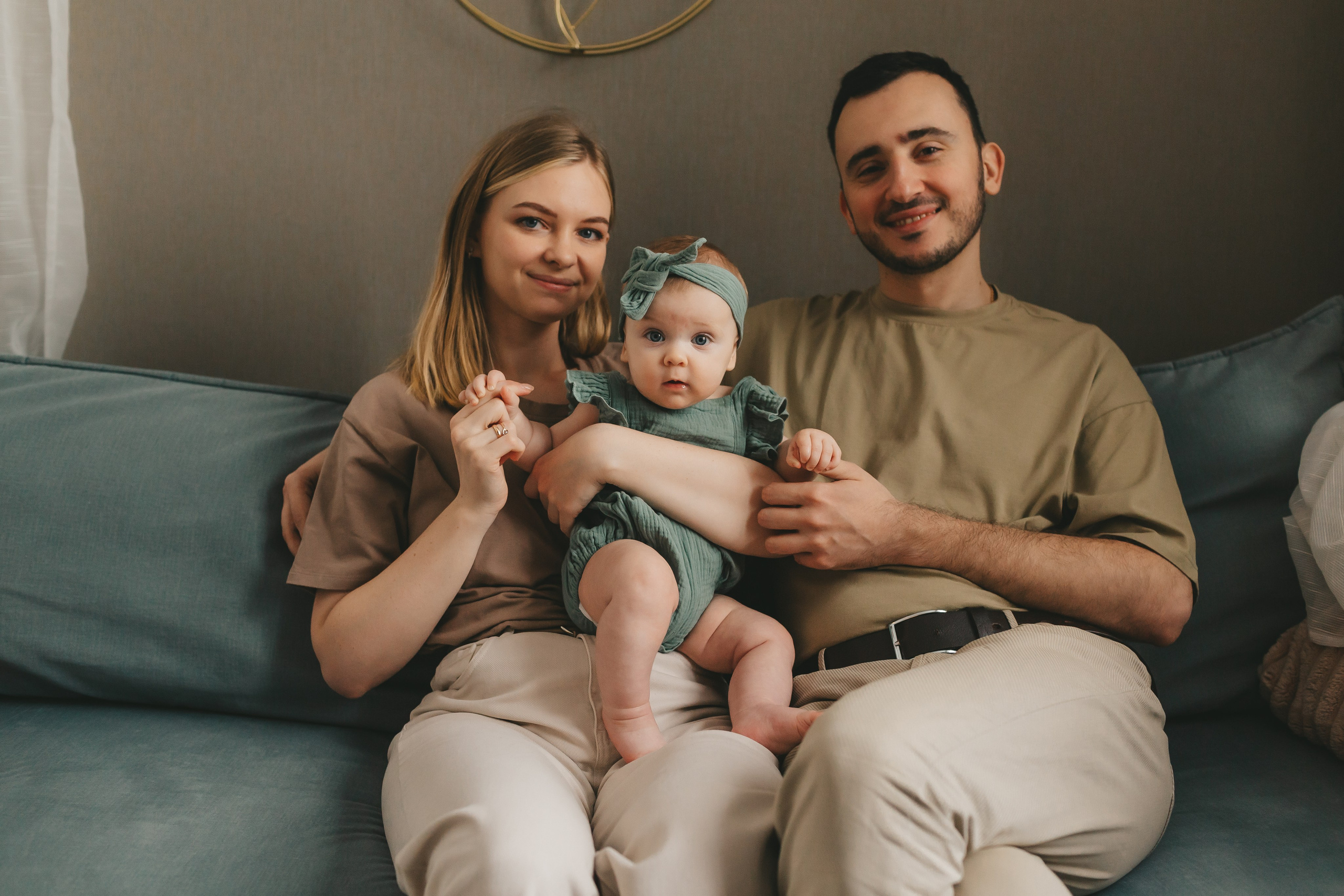 Женя, Юля и Вероника (домашняя фотосессия). Семейный и детский фотограф и видеограф в Москве, Дрокина Наталья