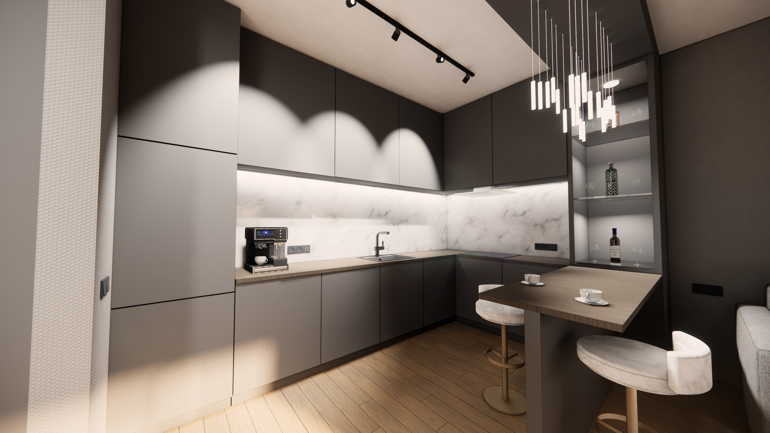 Проект № 2 — Квартира 49 кв. м. LANOIR: визуализация проектов, интерьер, экстерьер, ArchiCAD чертежи | Стерлитамак