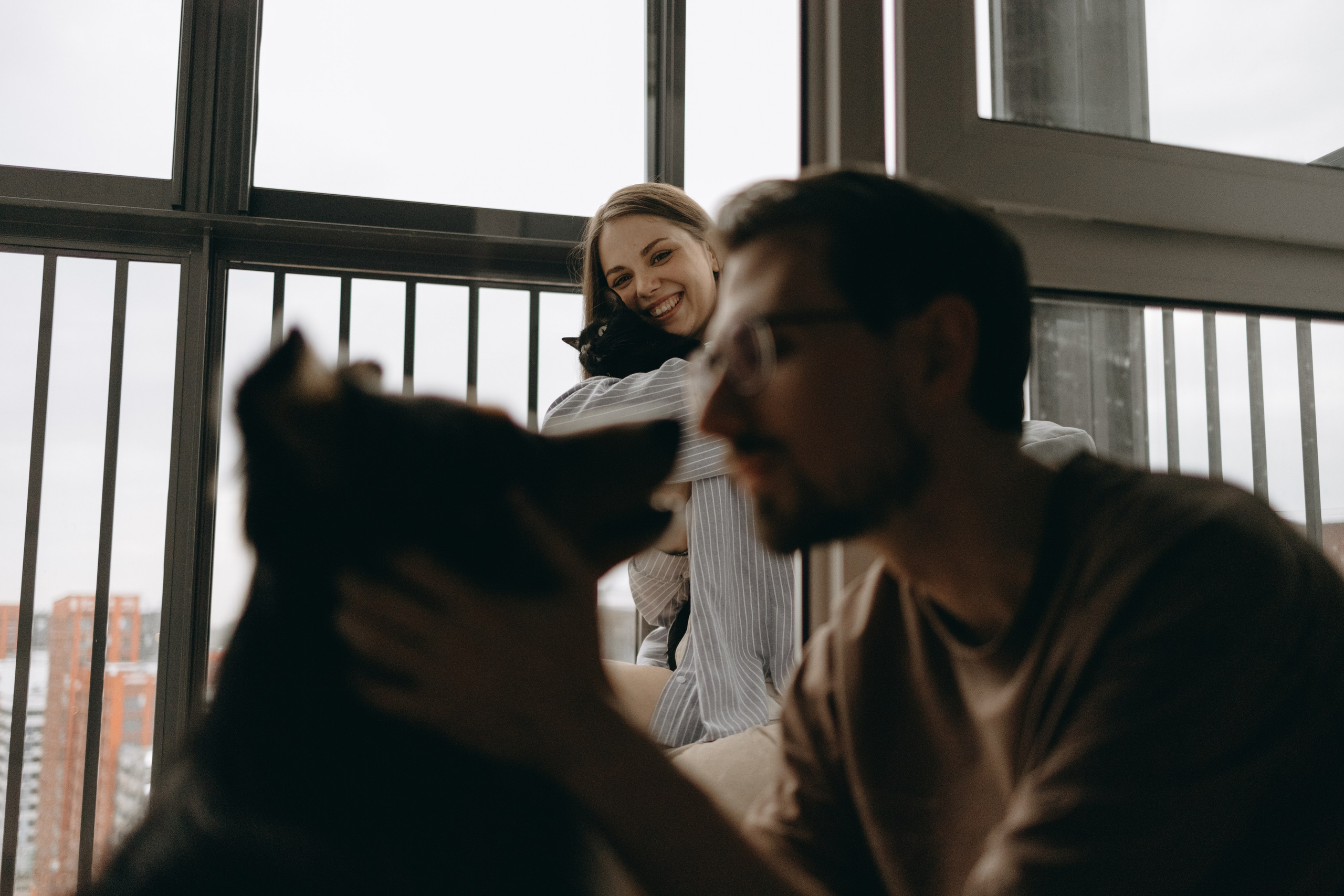 Настя, Никита и их Гром и Мяу. Фотограф — Анималист | Санкт-Петербург