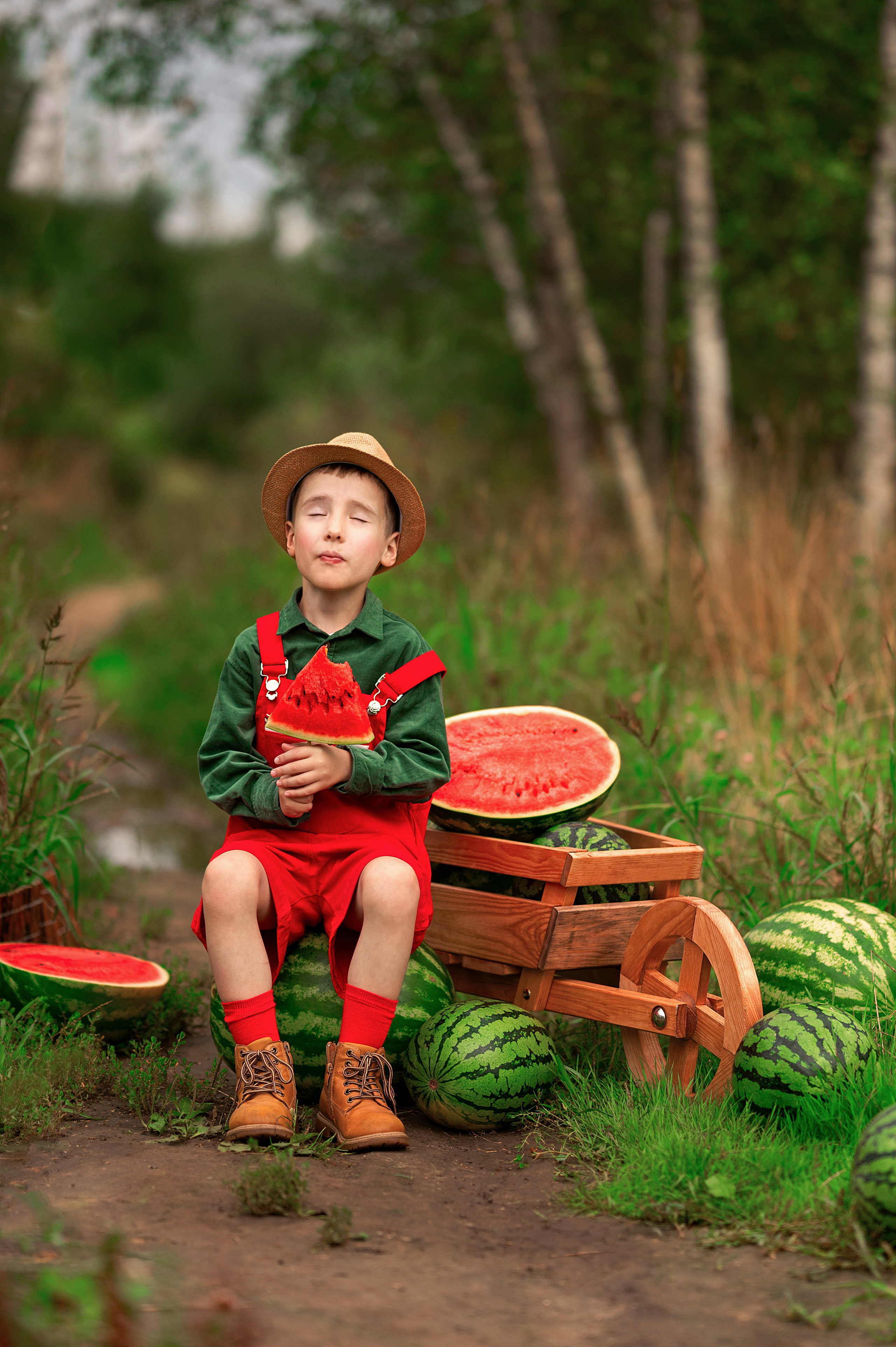 Фотопроект «Сочный арбуз». Детский и семейный фотограф г. Москва Оксана Катаджи