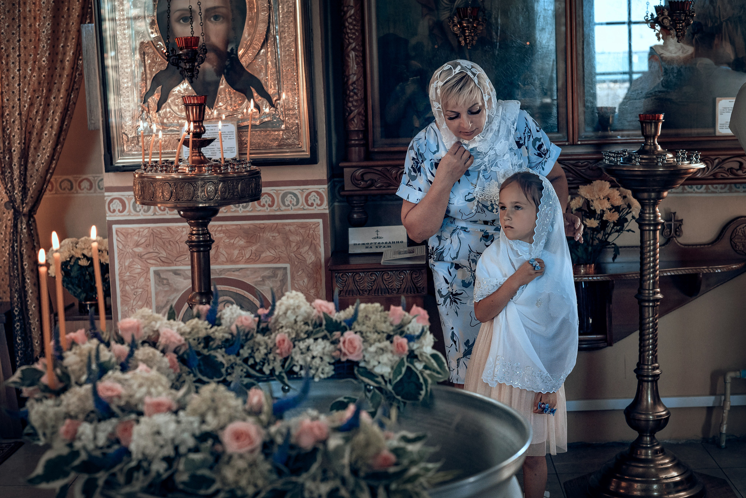 Съемка таинства крещения в Красноярске. Фотографы крещения/венчания  Красноярск Татьяна и Вячеслав Переваловы