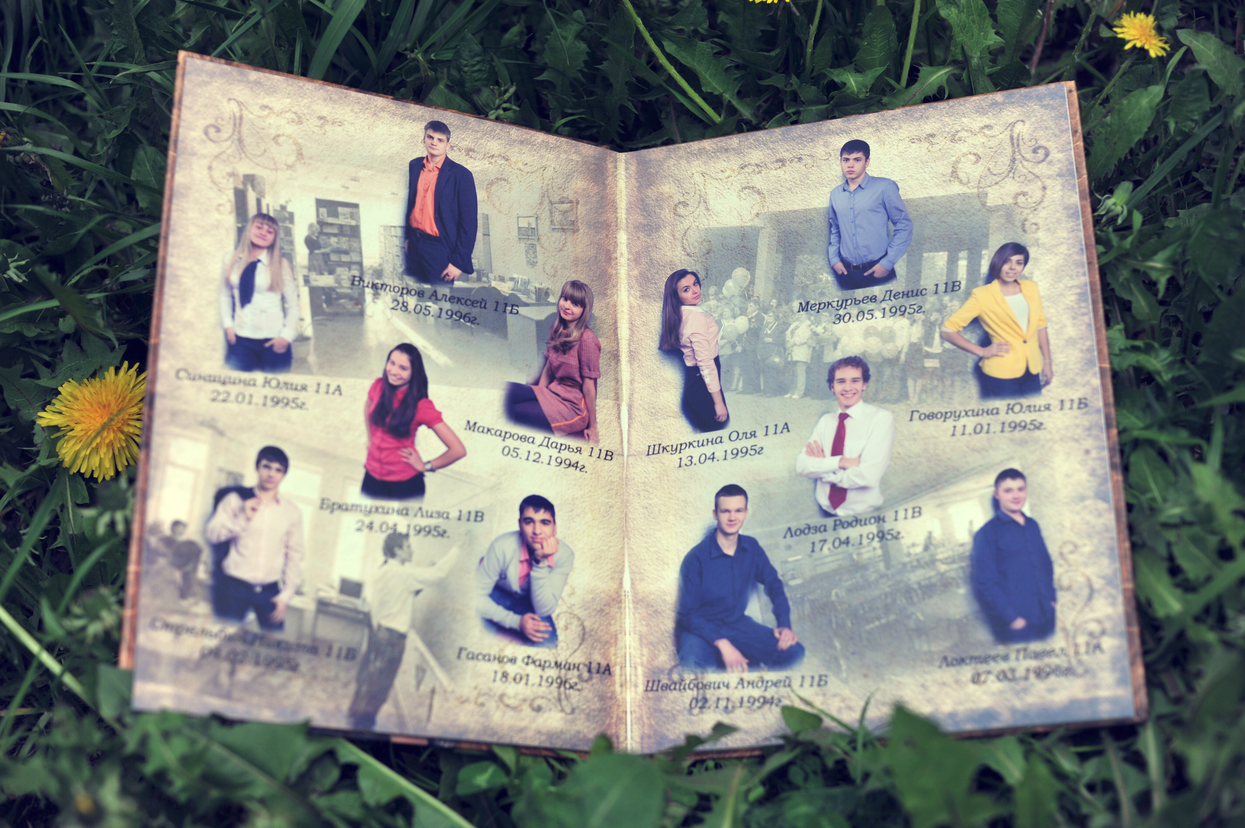 выпускная фотокнига, выпускной, фотокнига разворот