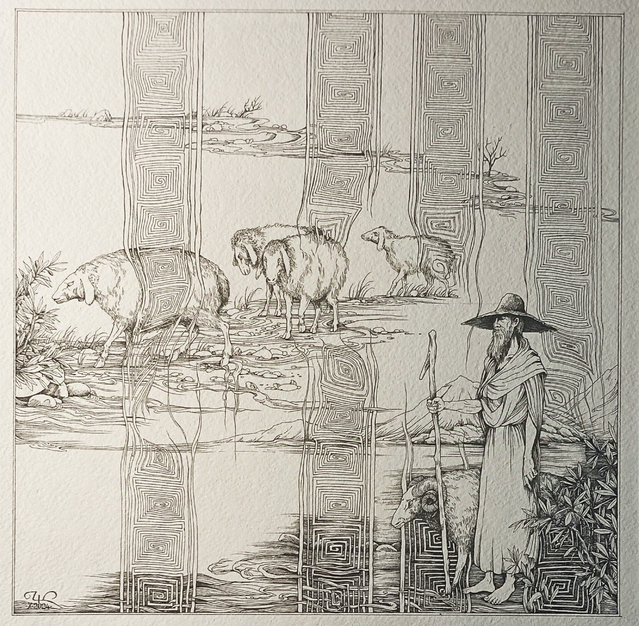 пастух, пастырь, овцы