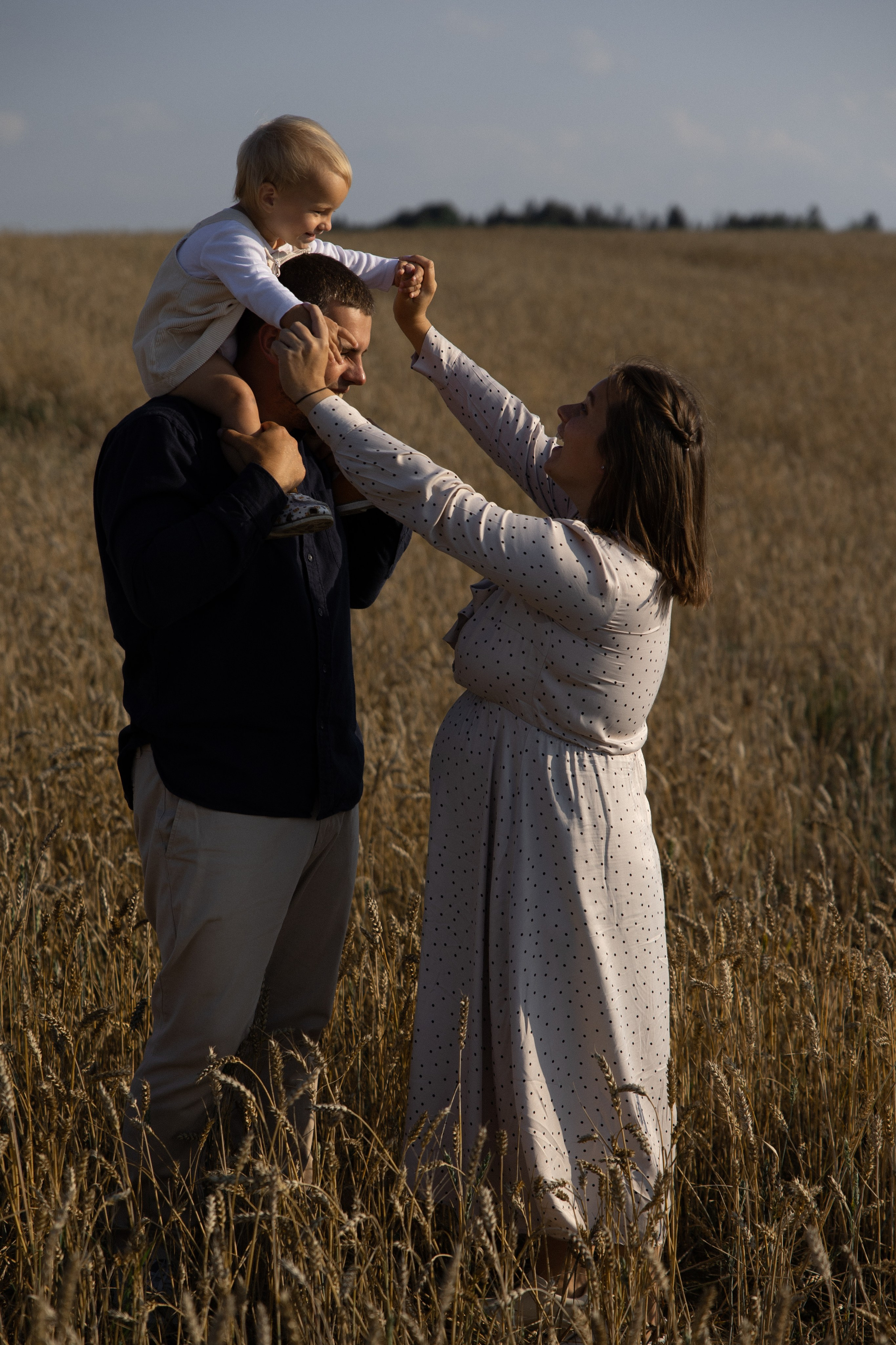 Семейная в поле. Свадебный фотограф в Санкт — Петербурге и Ленинградской о