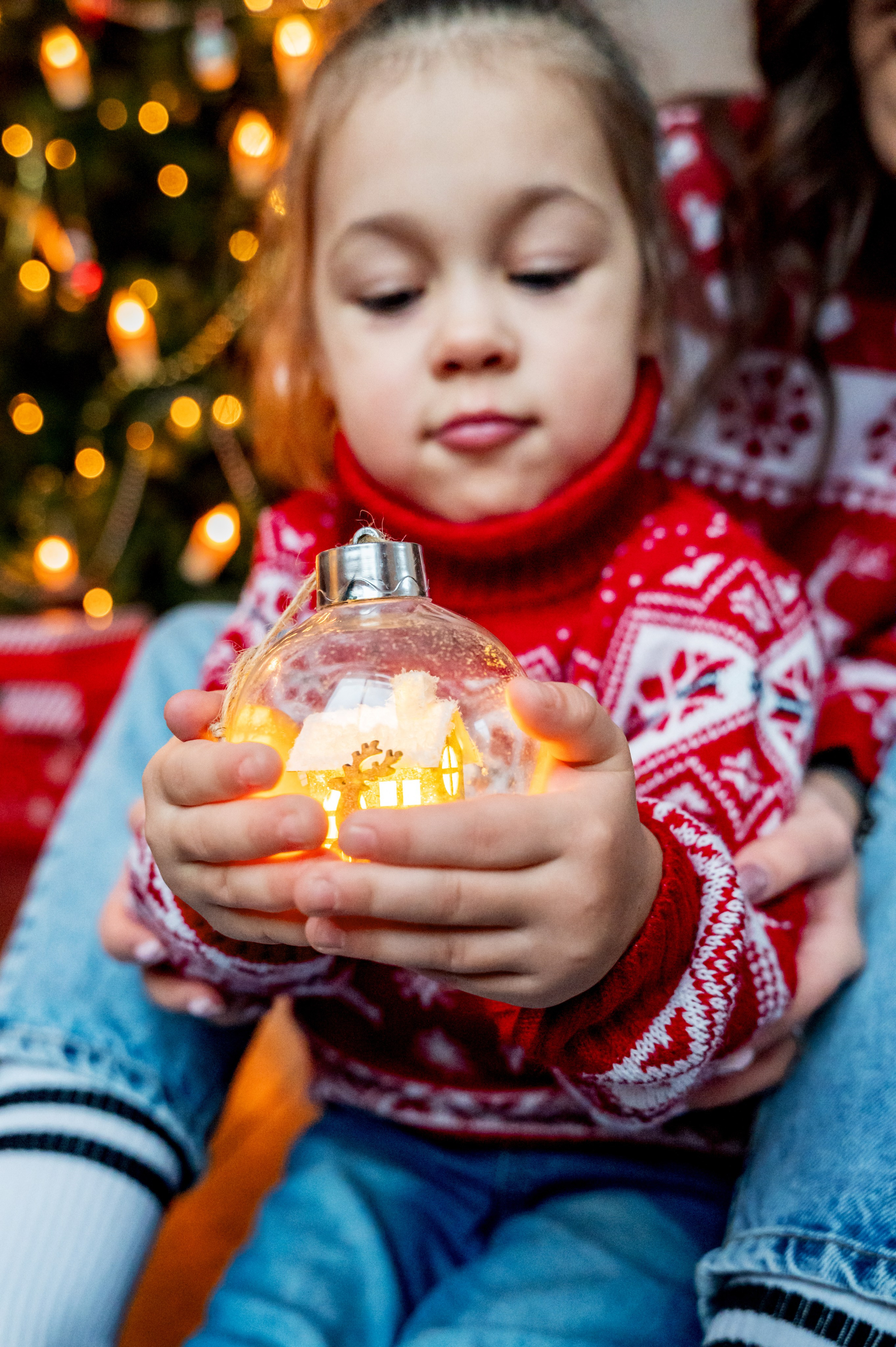 Новогодняя съёмка для мамы и дочки