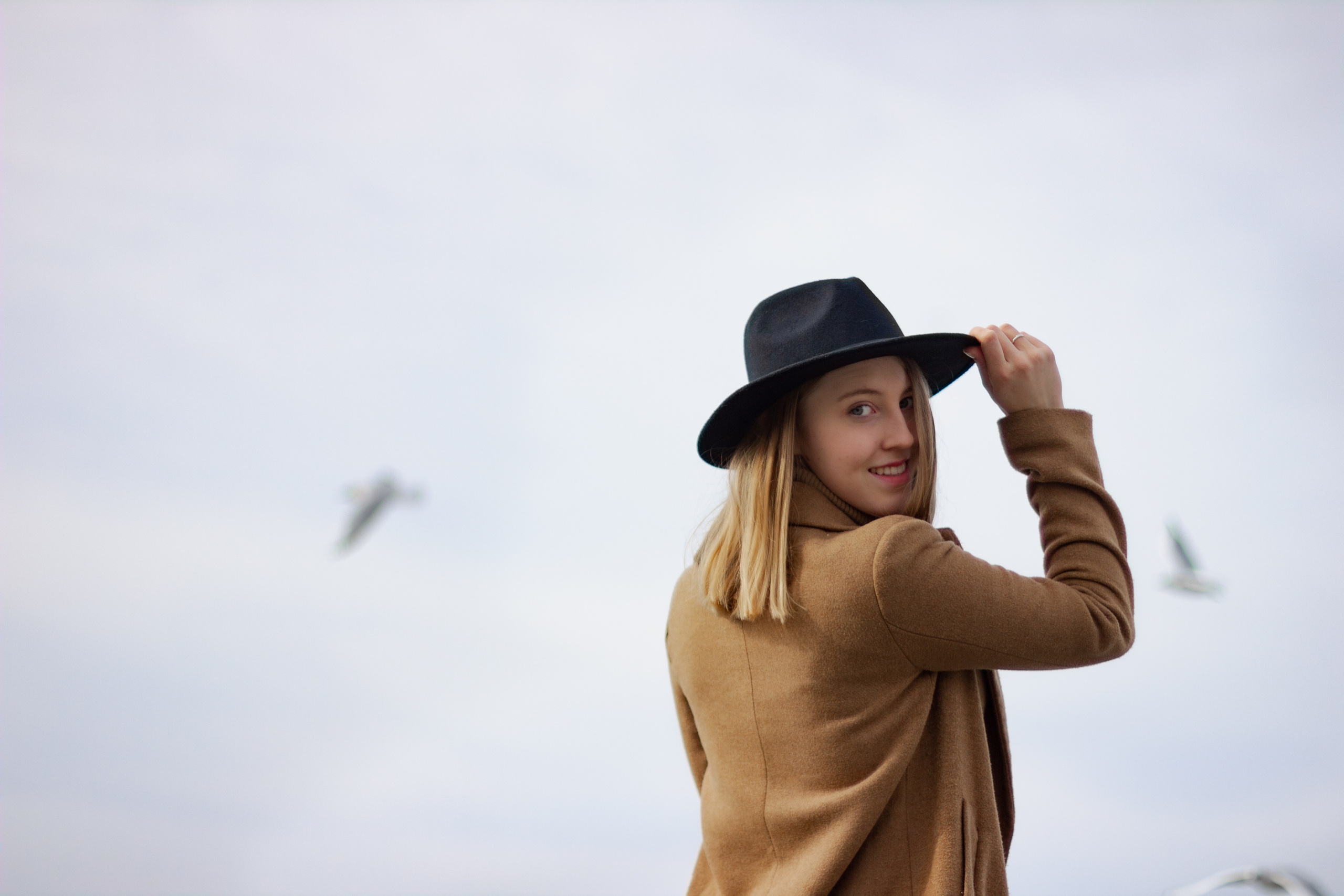 На море с чайками. Фотограф в Краснодаре