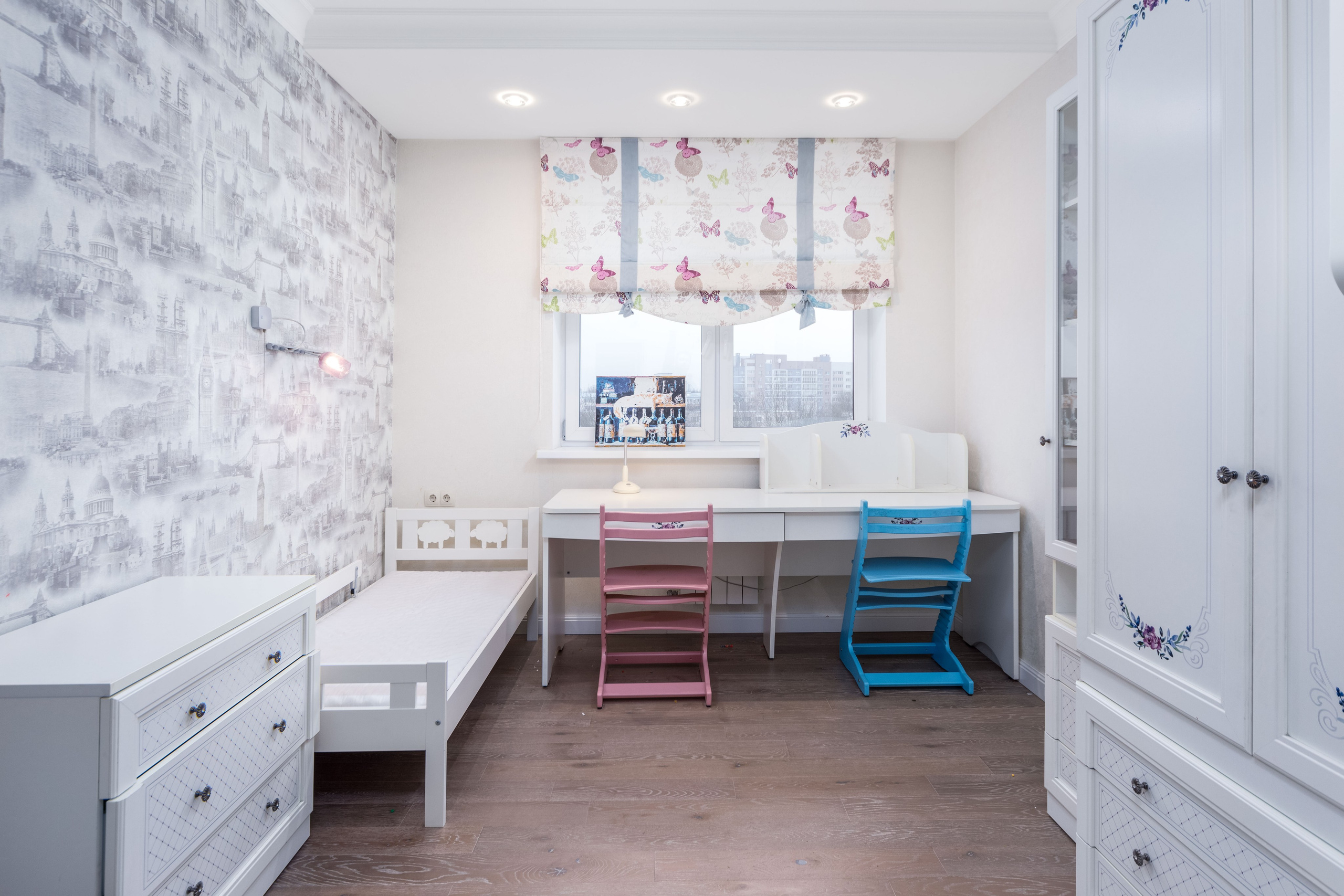 Фото интерьера детской комнаты в трехкомнатной квартире в Минске