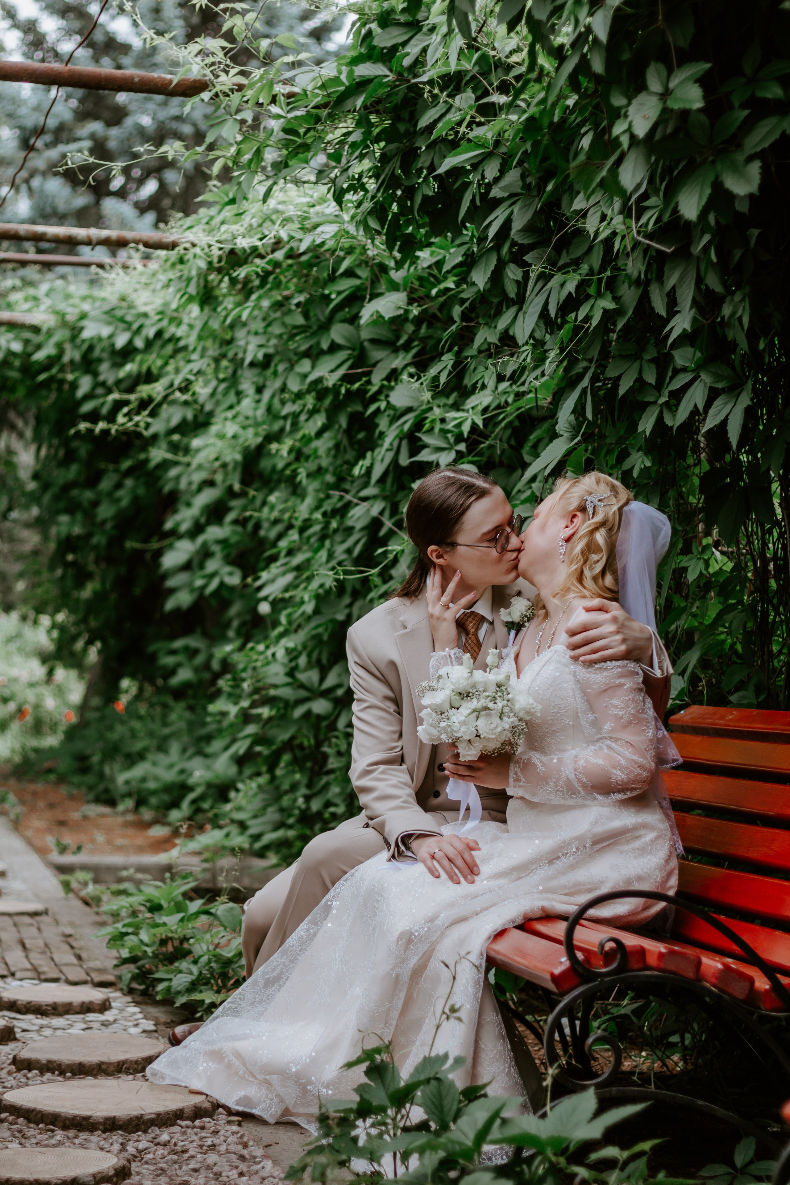 Свадебная фотосессия в оранжерее, Екатеринбург. Александр и Дарья. Фотограф в Екатеринбурге Пойгина Елена