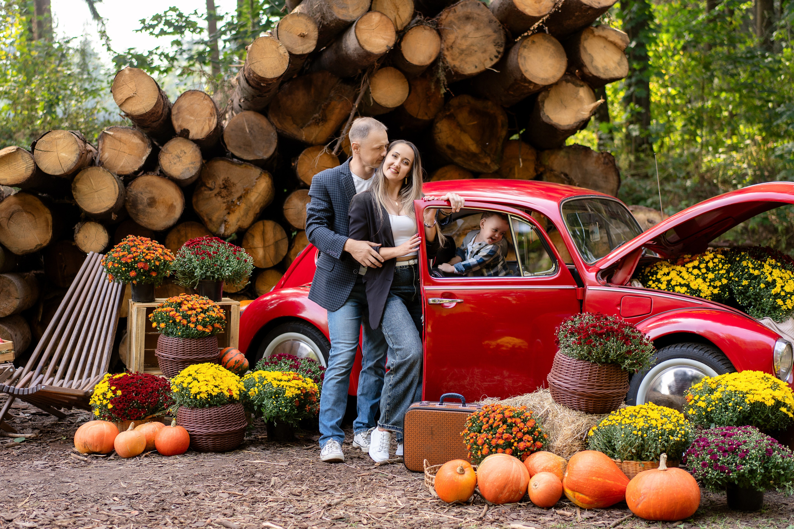 Фотодень с РетроМашинкой. Семейный и свадебный фотограф Минск, Беларусь Анна Орловская
