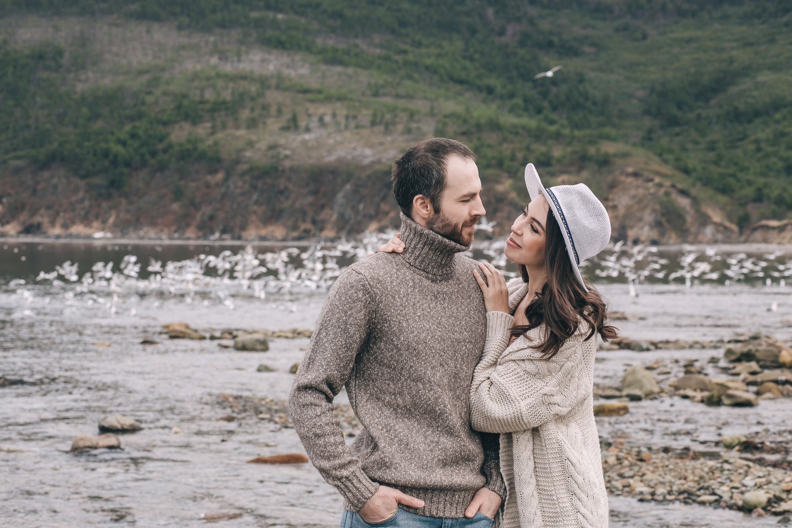 Романтичная семейная Фотосессия для двоих на берегу Охотского моря. Портретный, семейный, свадебный фотограф в Магадане — Екатерина Литвин