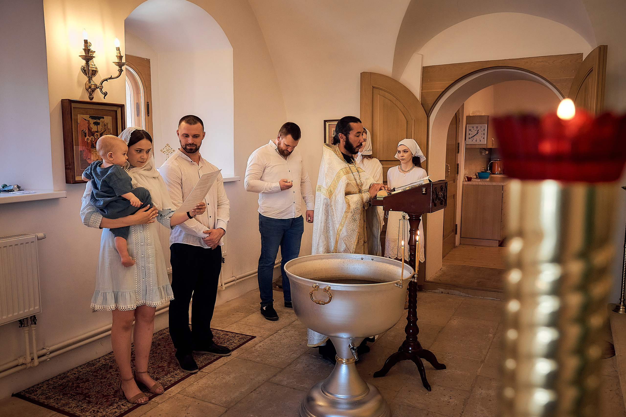 Таинство Крещения Виктора. Фотограф на Крещение и Венчание в Одинцово