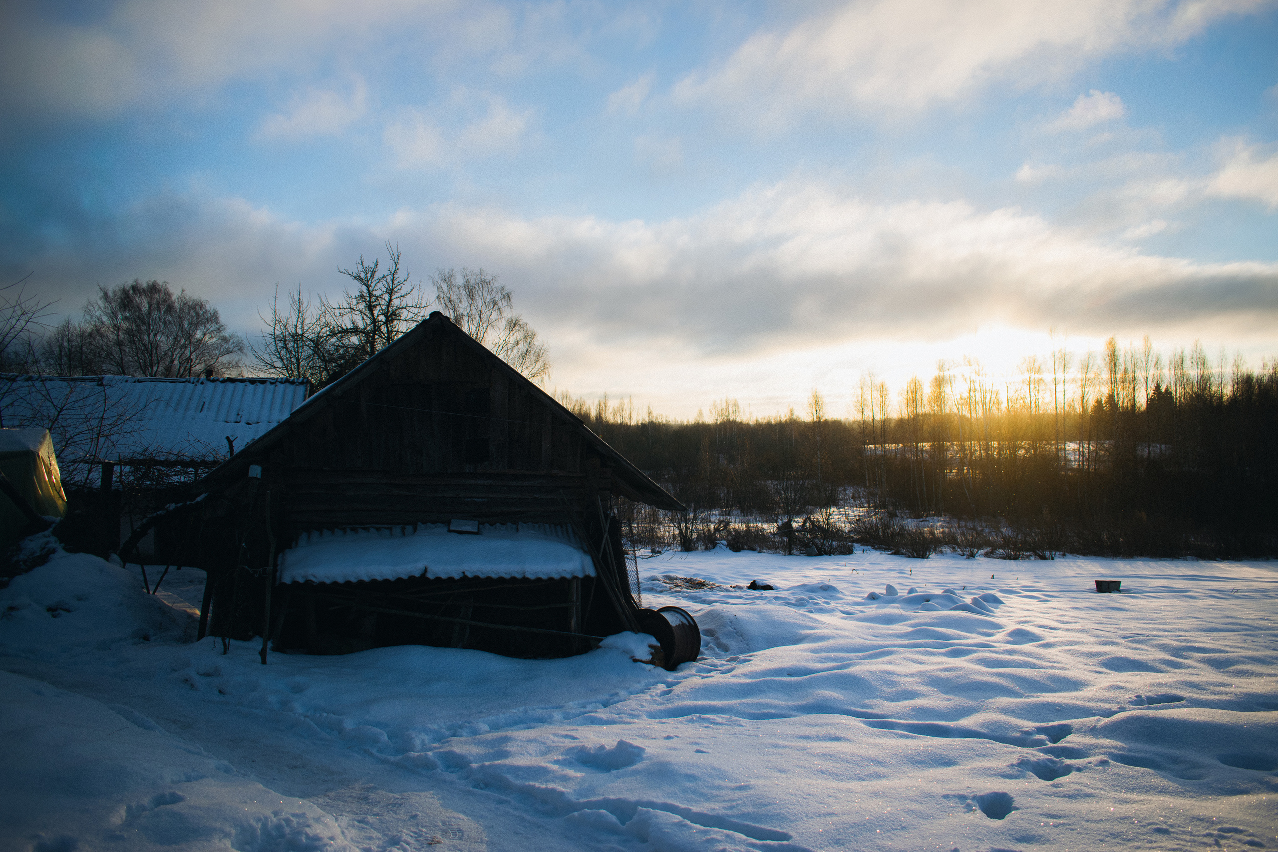 История в зимней деревне. Фотограф в Санкт-Петербурге