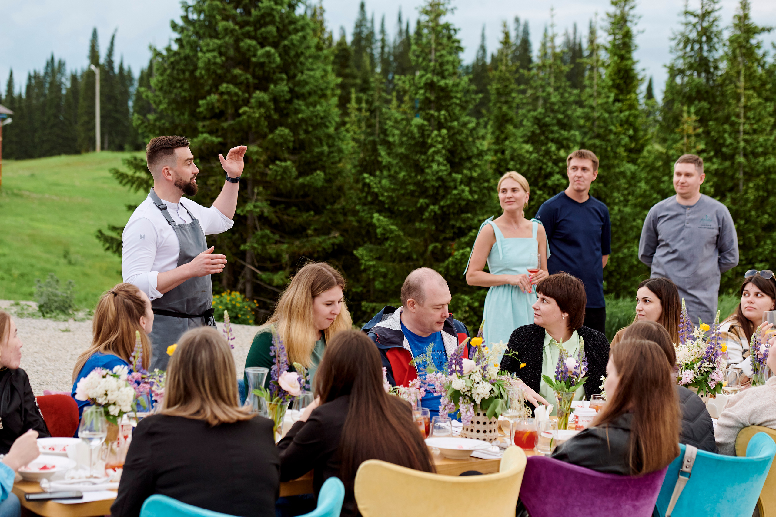 Летний ужин на природе с тремя шефами. Фотограф Постольник Дарья