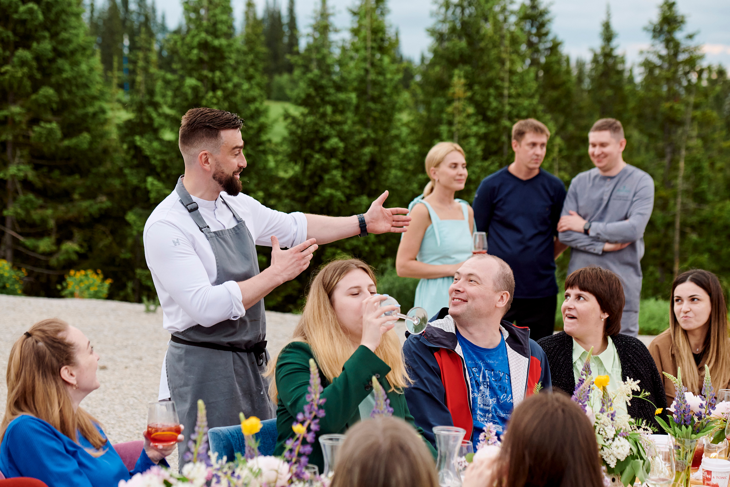 Летний ужин на природе с тремя шефами. Фотограф Постольник Дарья