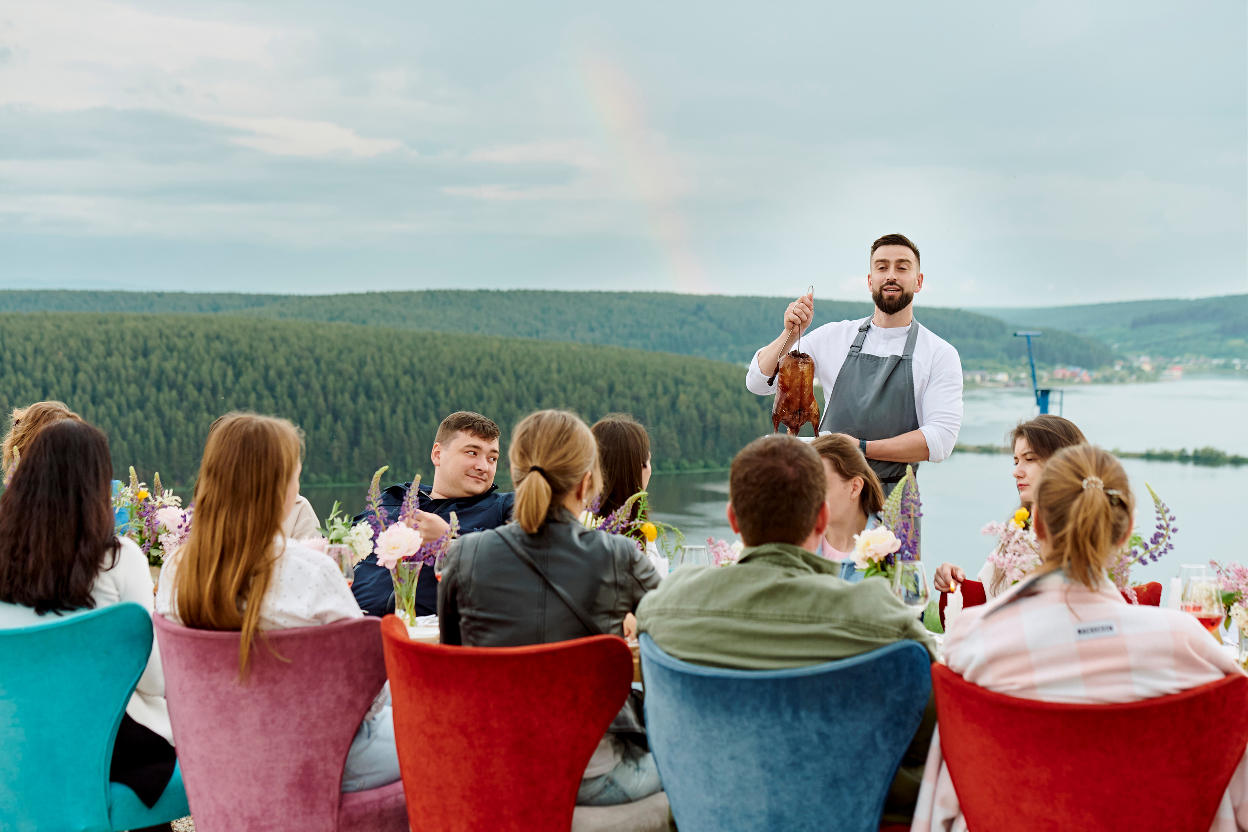 Летний ужин на природе с тремя шефами. Фотограф Постольник Дарья