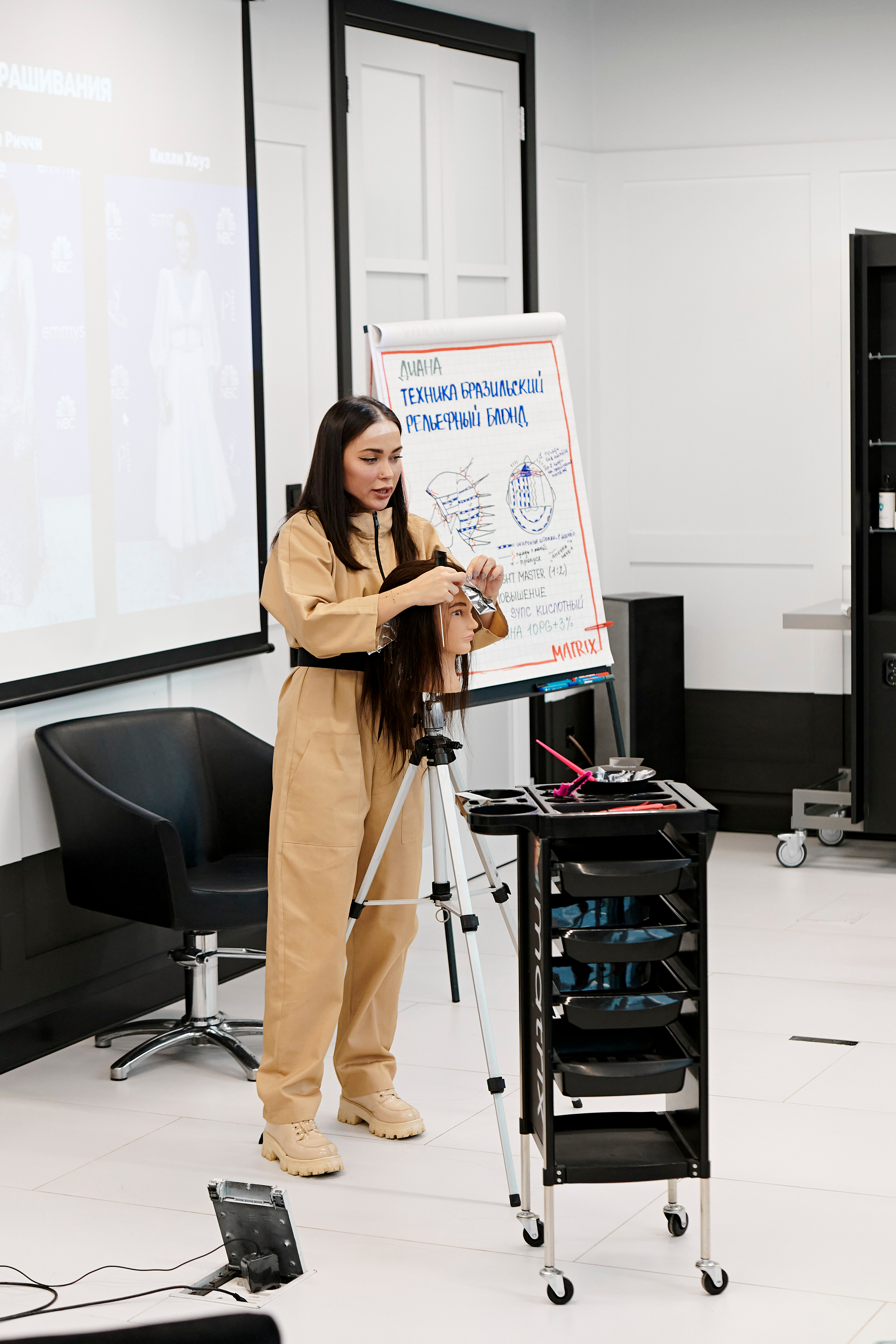 Мастер-класс по окрашиваниям и укладкам от Matrix. Фотограф Постольник Дарья