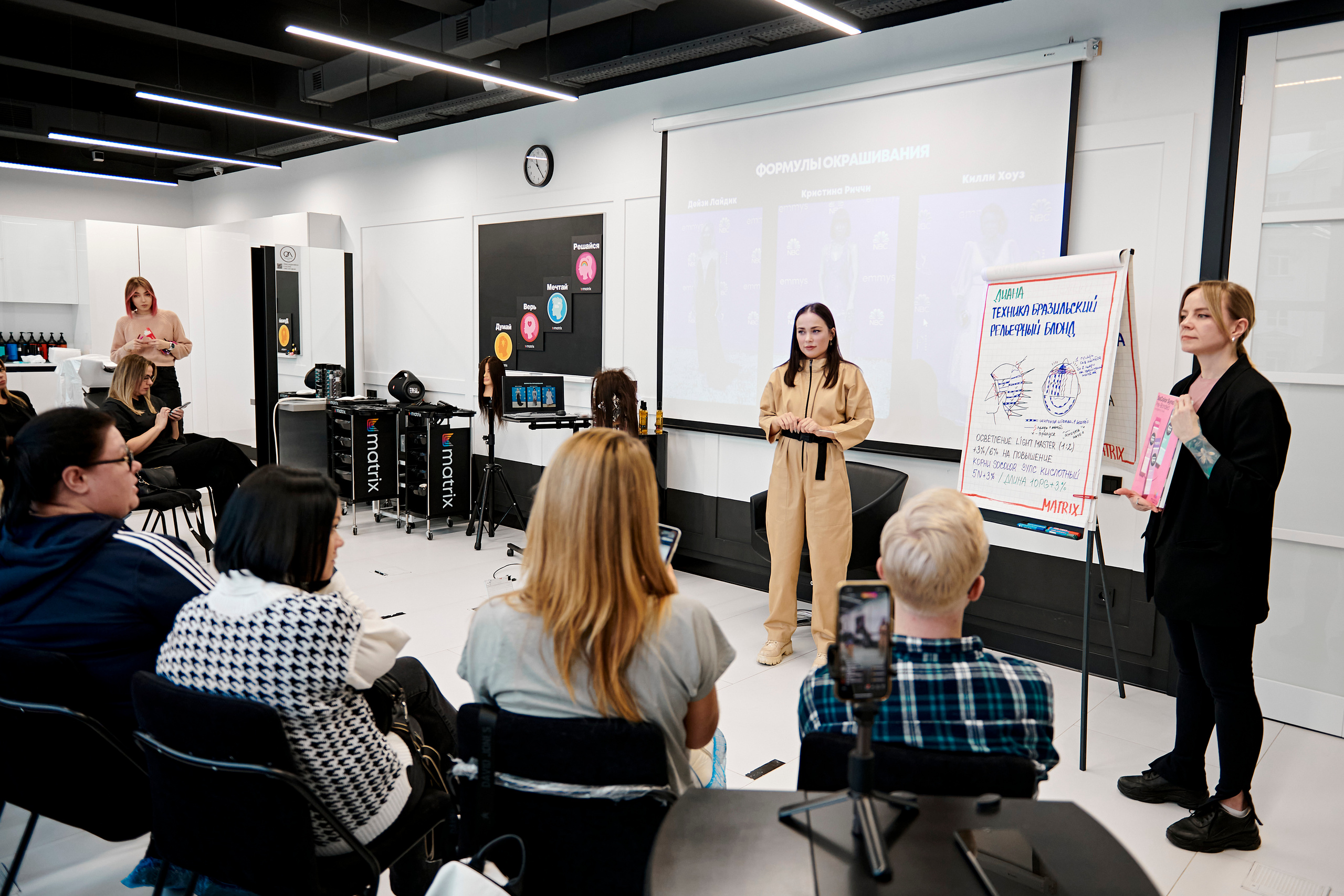 Мастер-класс по окрашиваниям и укладкам от Matrix. Фотограф Постольник Дарья
