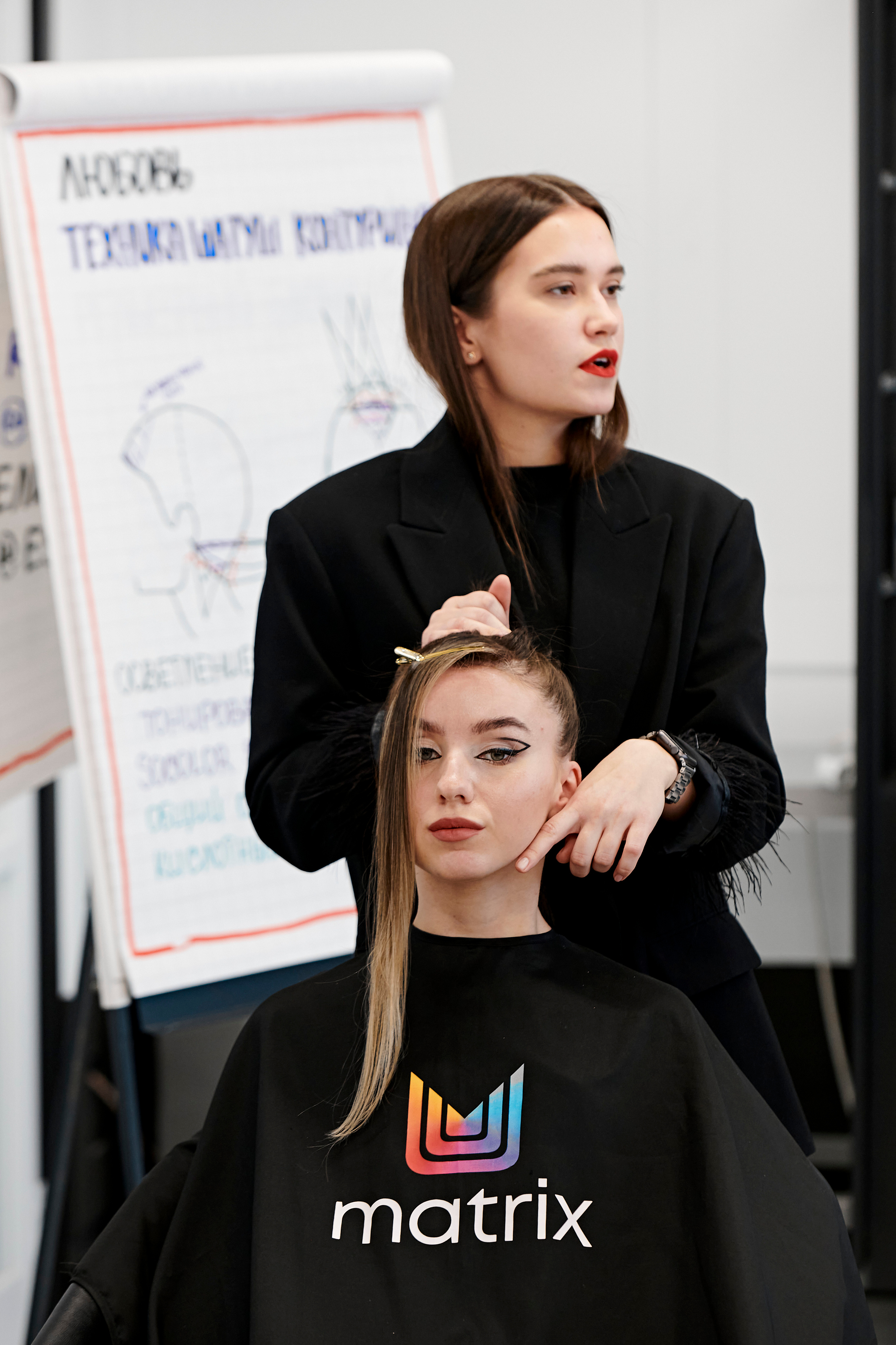 Мастер-класс по окрашиваниям и укладкам от Matrix. Фотограф Постольник Дарья