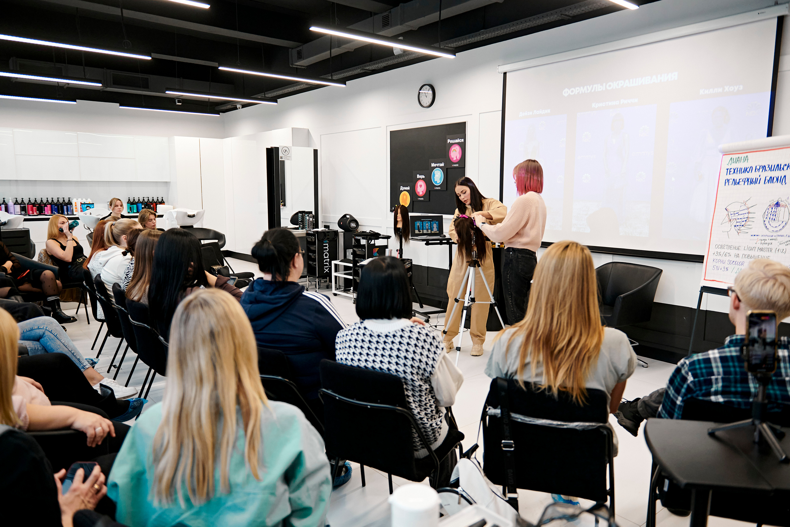 Мастер-класс по окрашиваниям и укладкам от Matrix. Фотограф Постольник Дарья