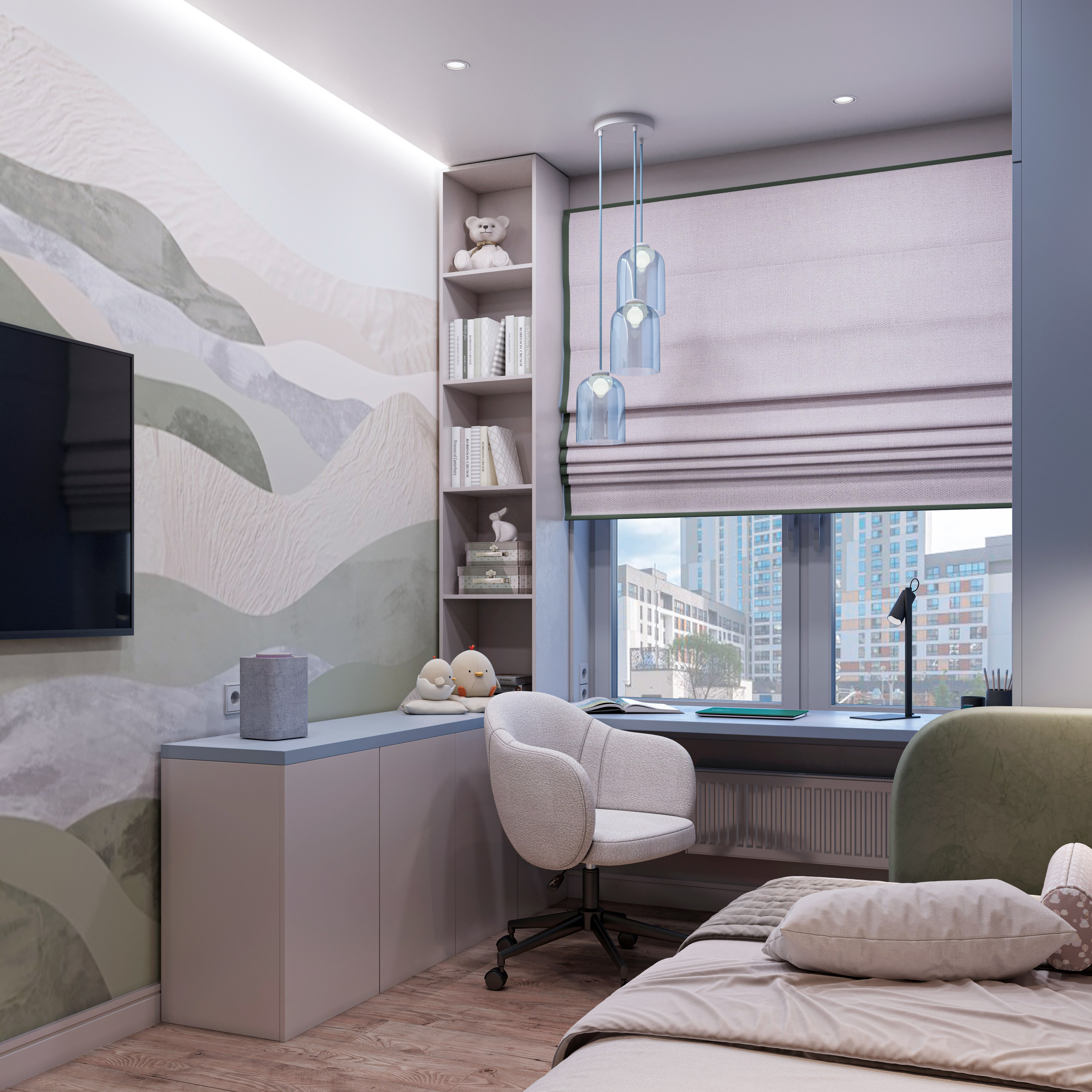 Swifts' quarter. 3D visualization of exteriors and interiors