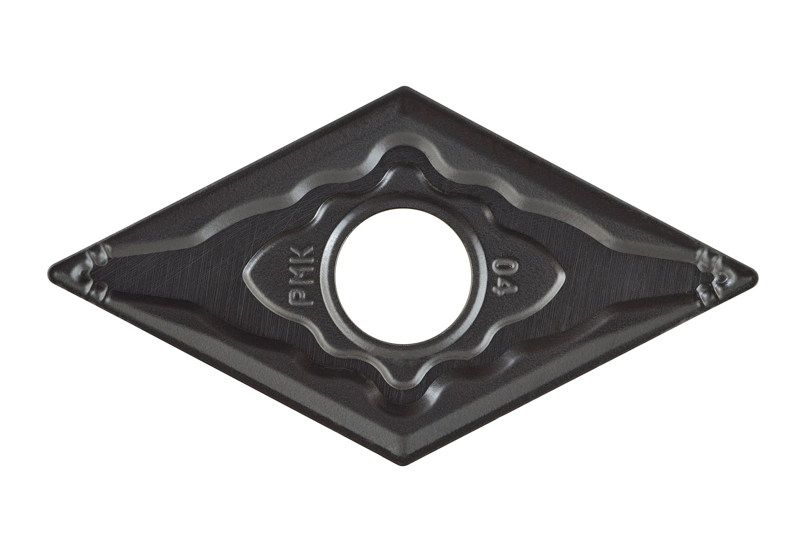 Ромбовидная режущая пластина вид сверху, предметная фотосъёмка пластин