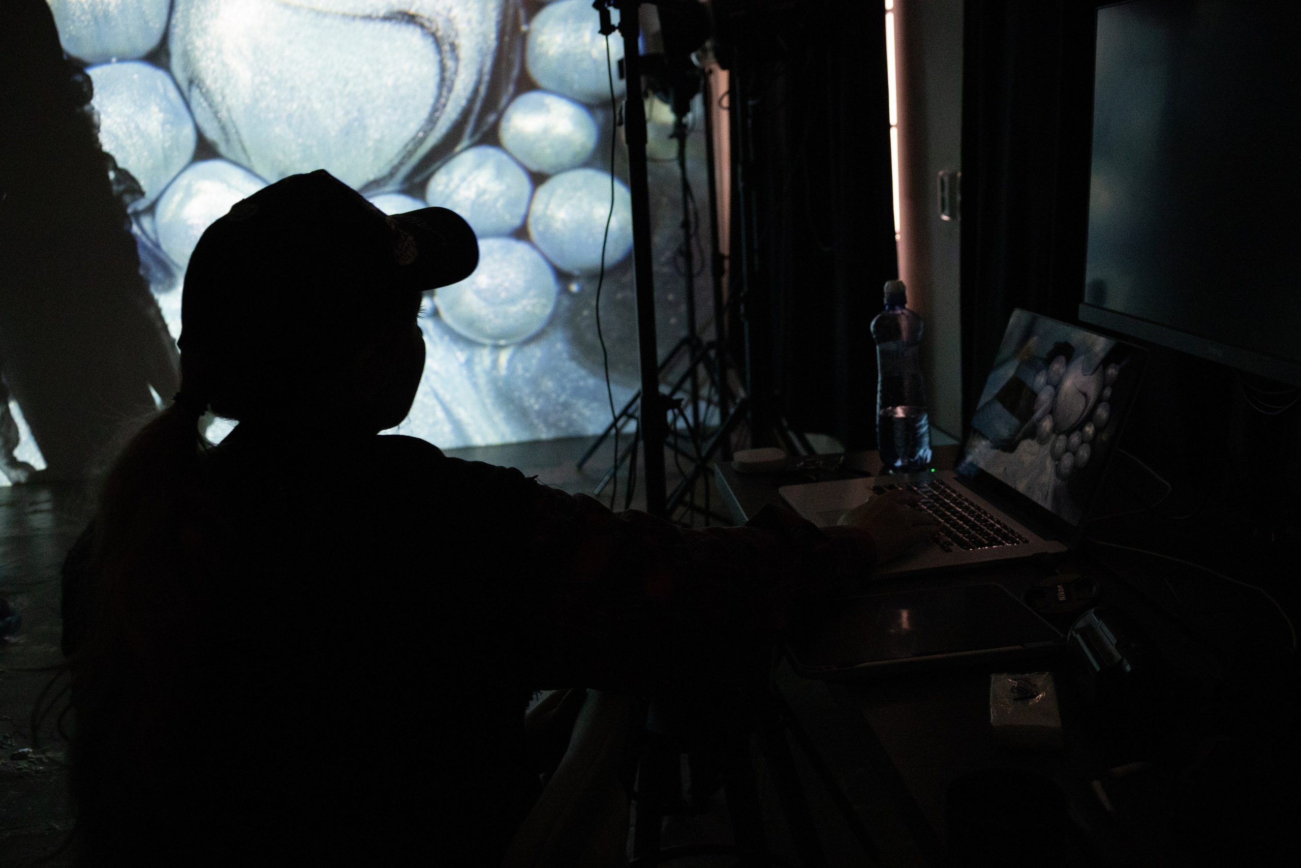 Backstage of the music video. Magic photos