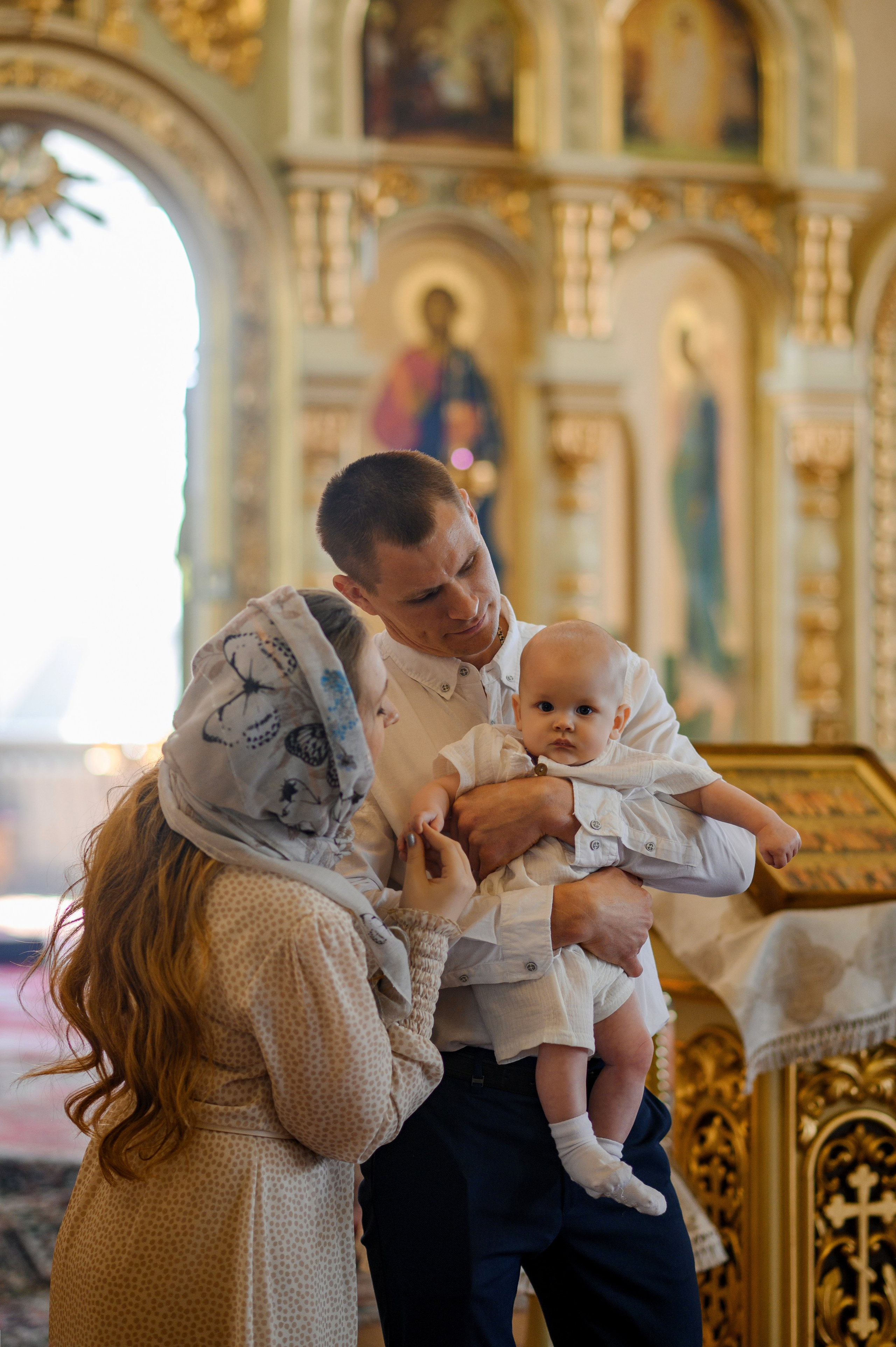 Крещение Кирилла. Церковь Введения во храм Пресвятой Богородицы (Веселовка). Свадебный и семейный Фотограф в Пензе Татьяна Лапоногова