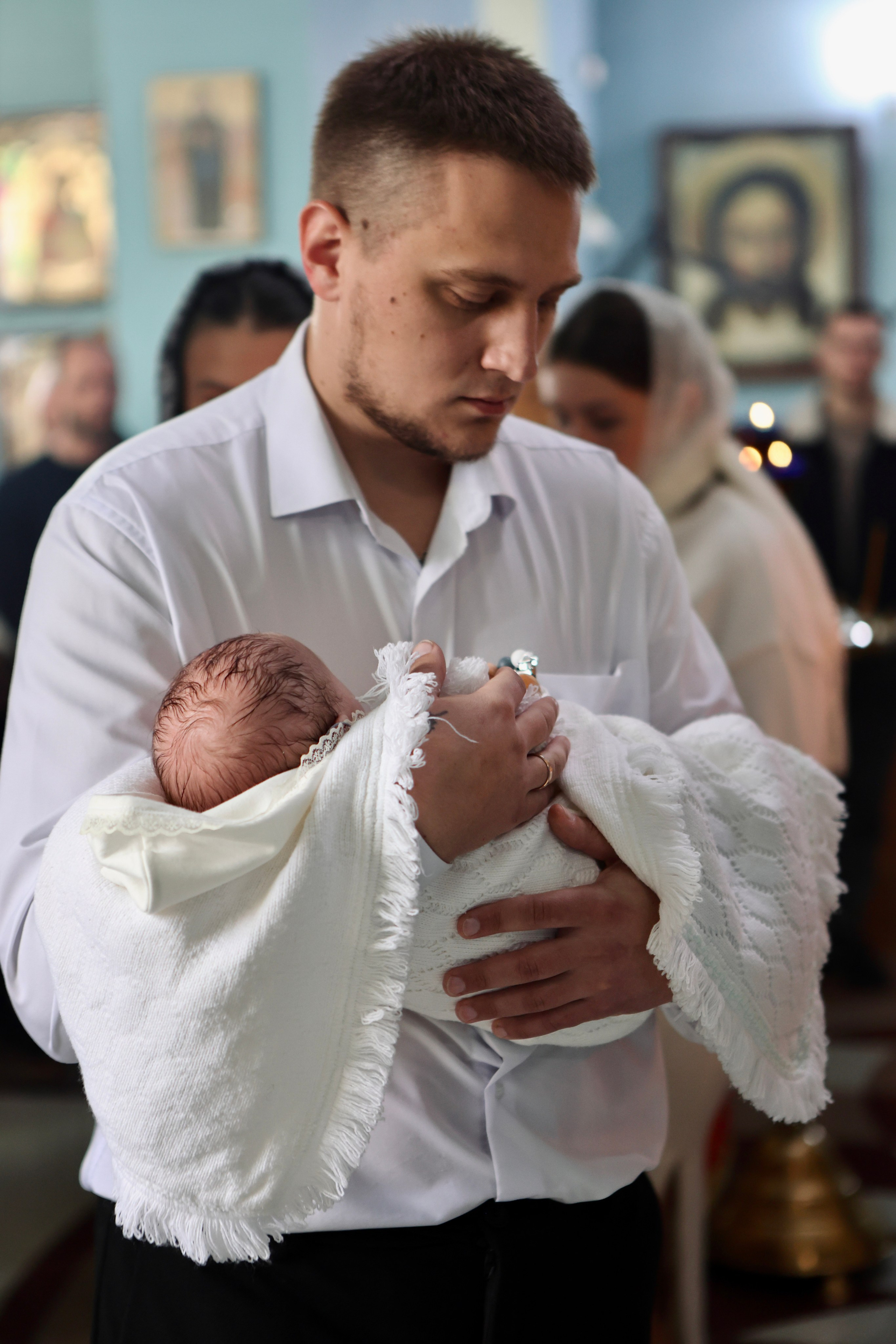 Яна и Максим —крещение Михаила. Фотограф в Курске Смирнов Евгений