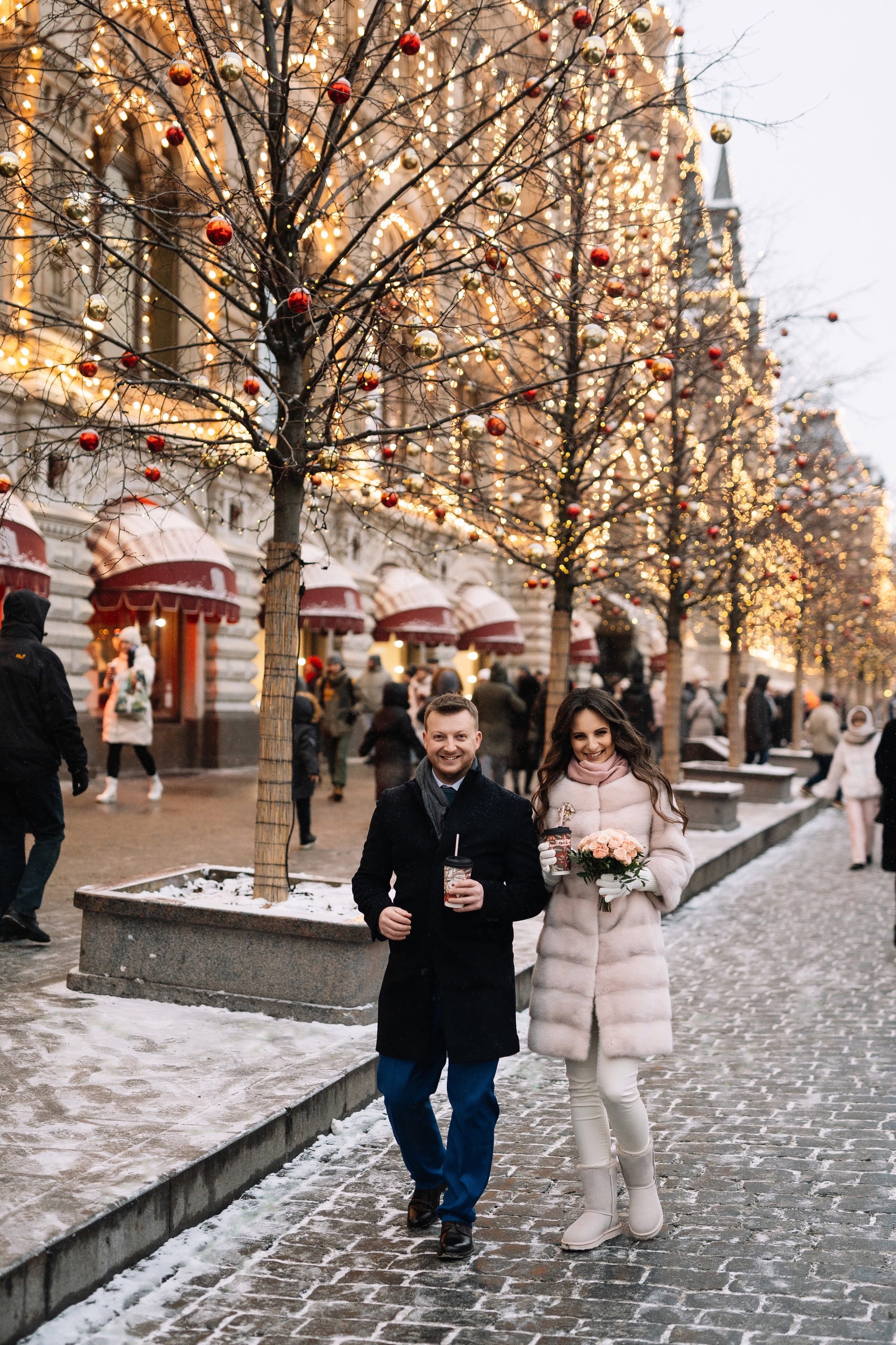 Свадебная фотосессия Лилии и Романа, прогулка в центре Москвы. Свадебный фотограф в Тамбове Павел Четвертков