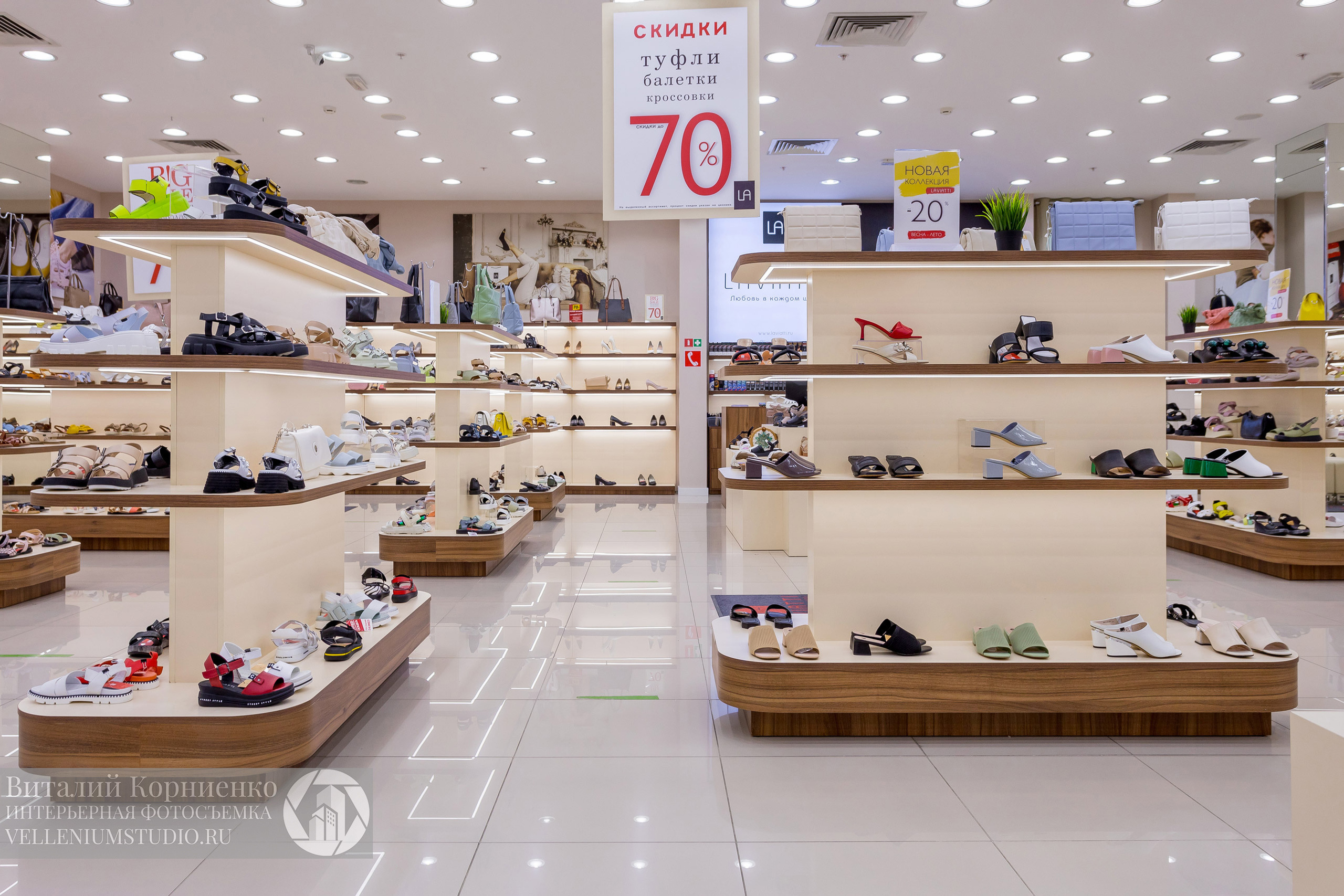 Фотосъемка обувного магазина Laviatti. Интерьерный фотограф Краснодар: профессионально по доступным ценам