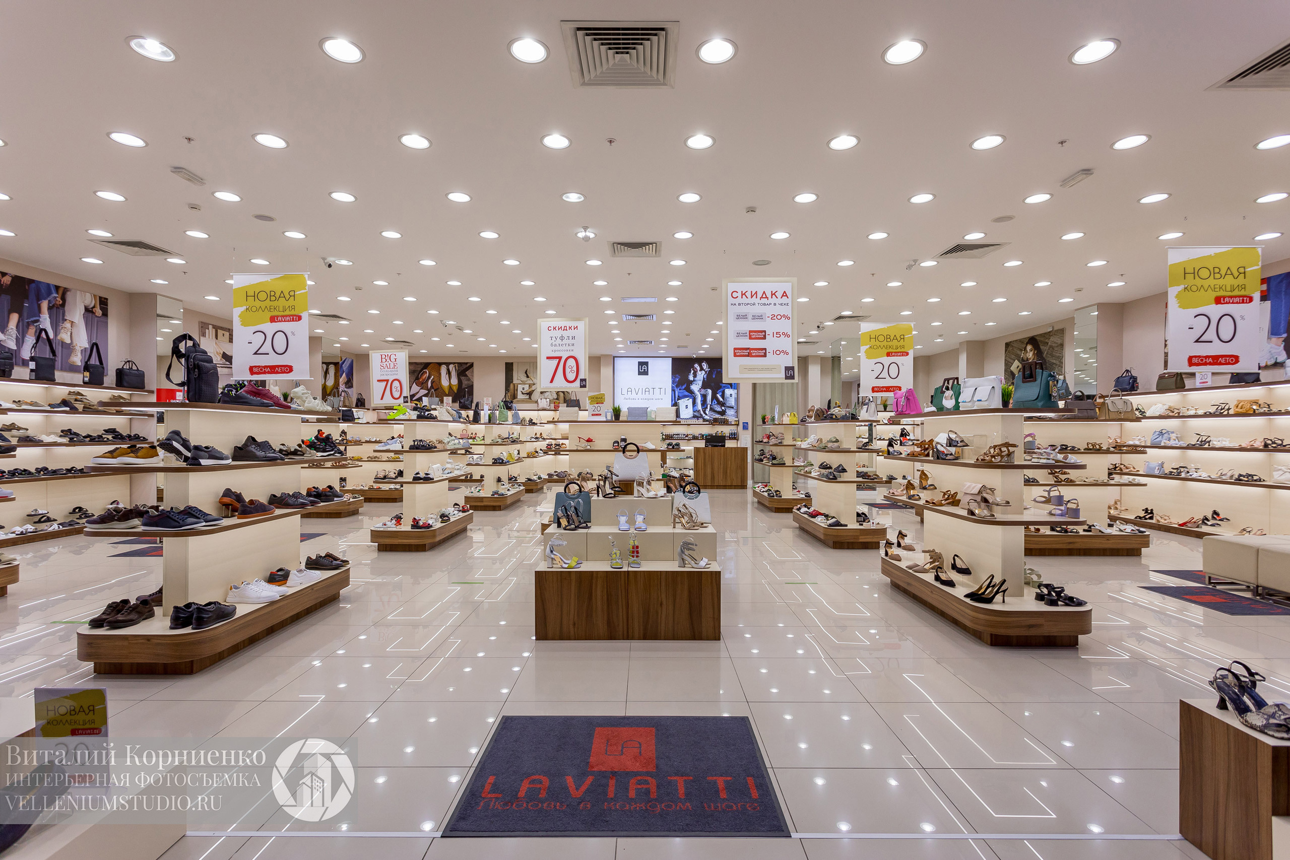 Фотосъемка обувного магазина Laviatti. Интерьерный фотограф Краснодар: профессионально по доступным ценам