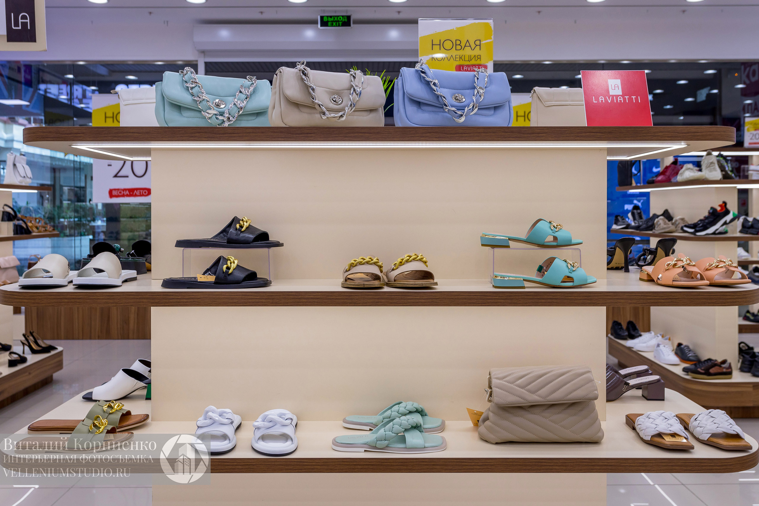 Фотосъемка обувного магазина Laviatti. Интерьерный фотограф Краснодар: профессионально по доступным ценам