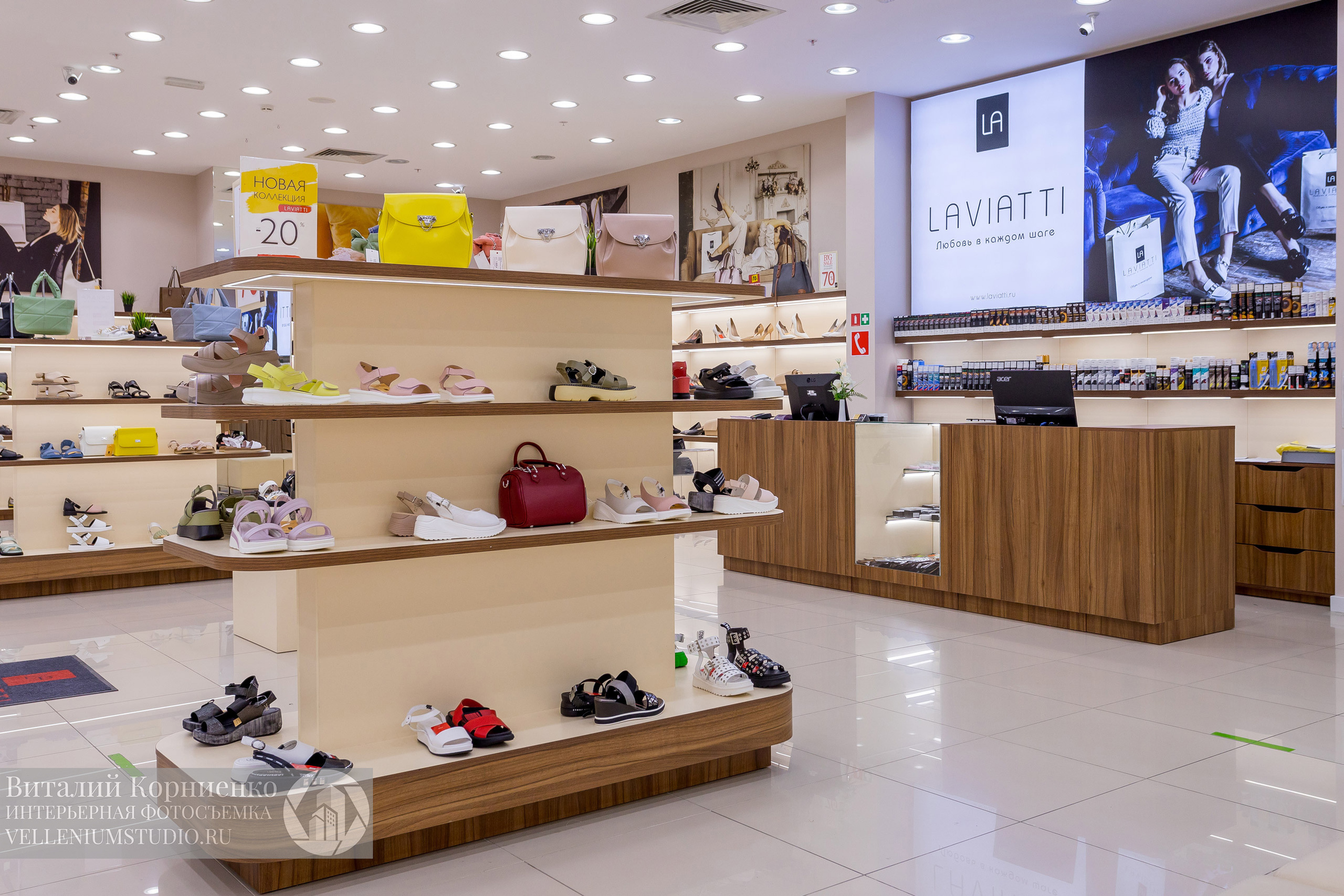 Фотосъемка обувного магазина Laviatti. Интерьерный фотограф Краснодар: профессионально по доступным ценам