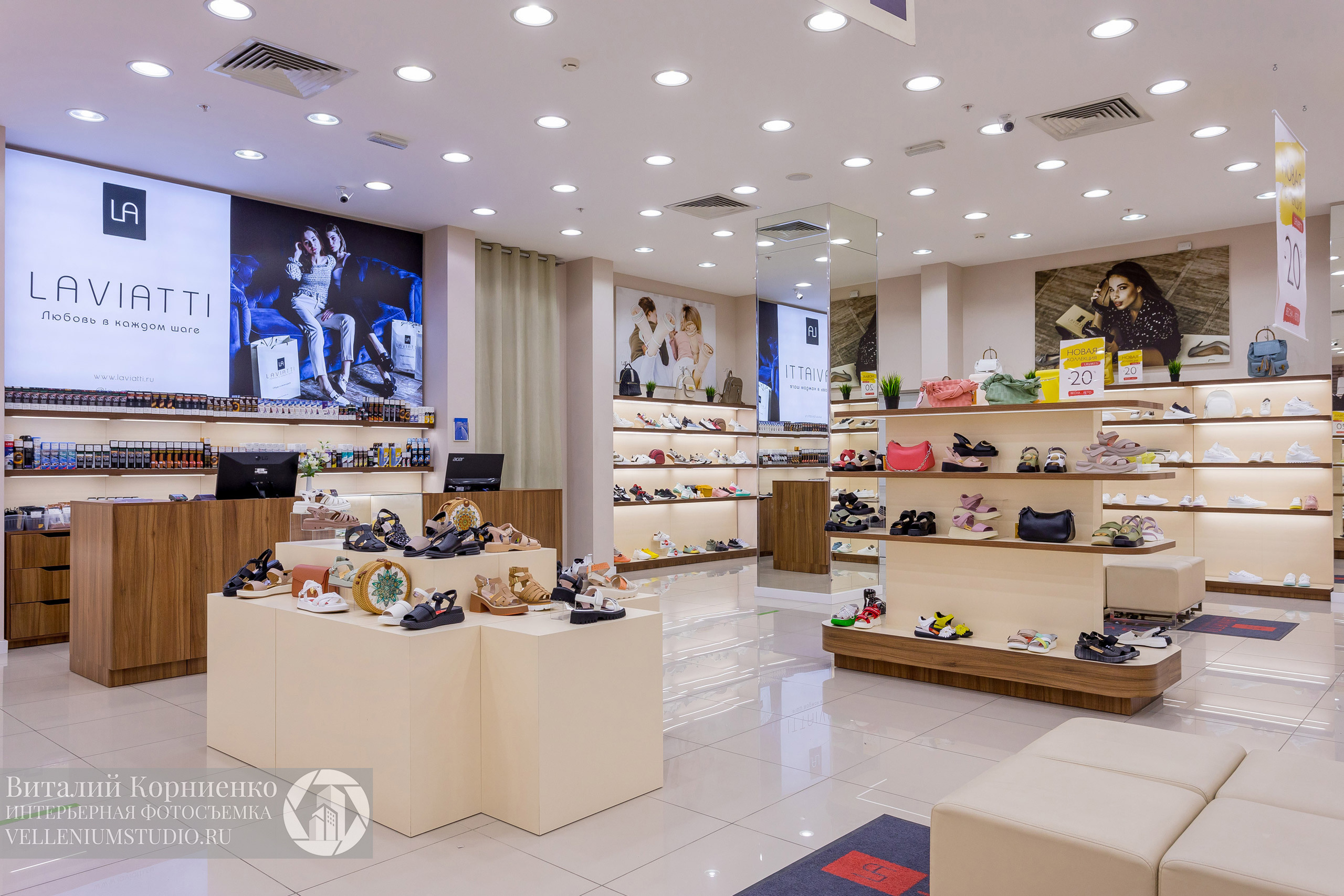 Фотосъемка обувного магазина Laviatti. Интерьерный фотограф Краснодар: профессионально по доступным ценам