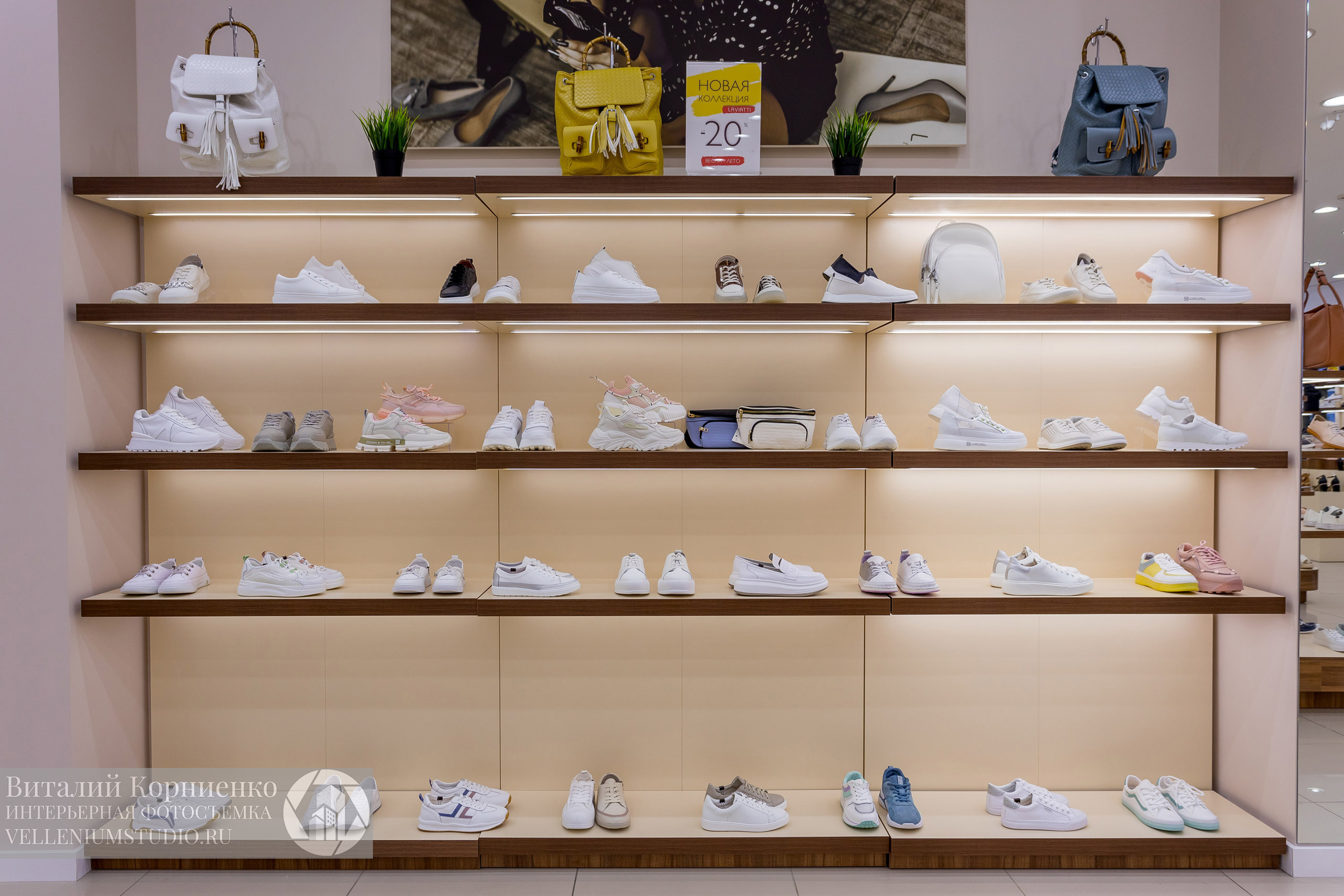 Фотосъемка обувного магазина Laviatti. Интерьерный фотограф Краснодар: профессионально по доступным ценам