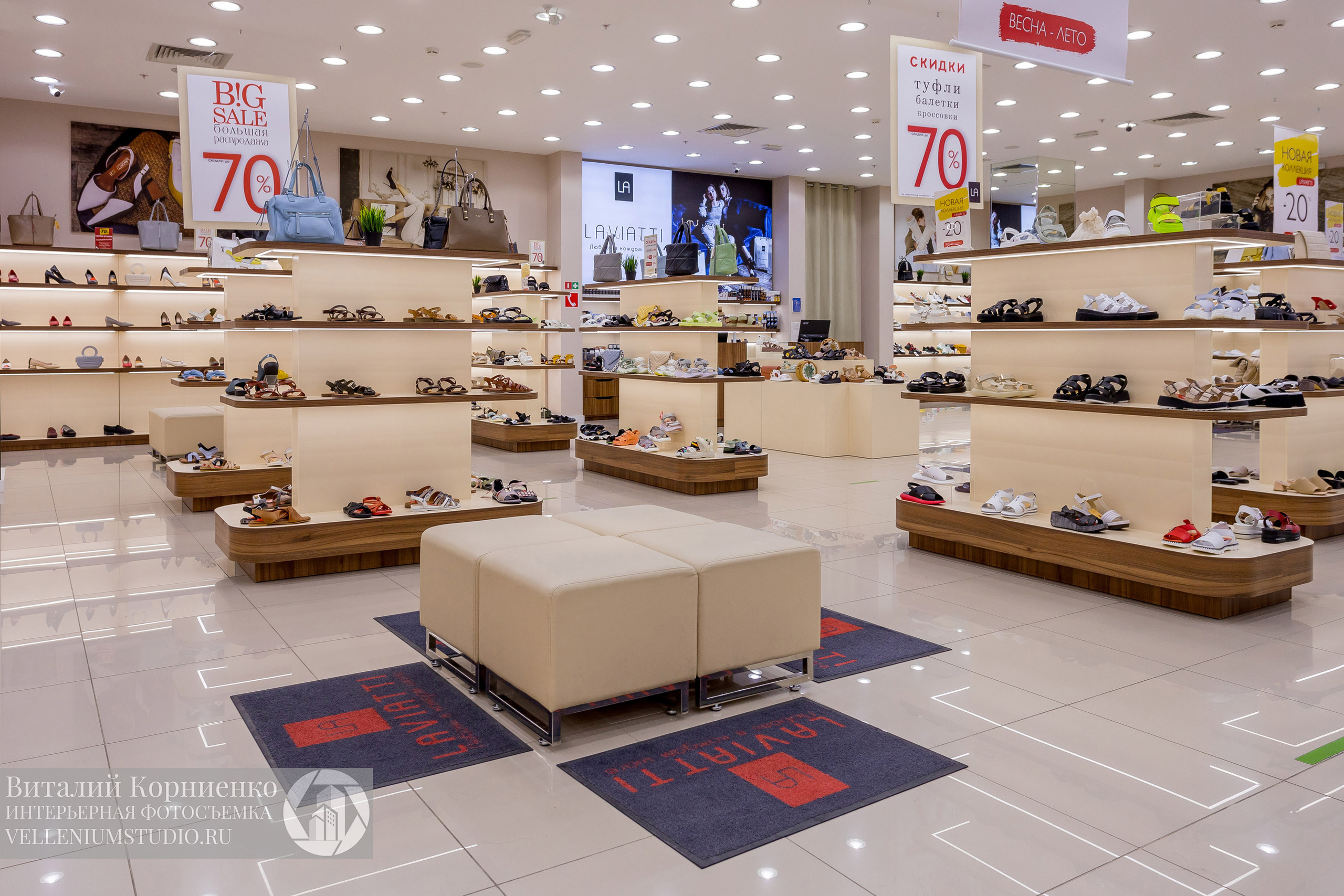 Фотосъемка обувного магазина Laviatti. Интерьерный фотограф Краснодар: профессионально по доступным ценам