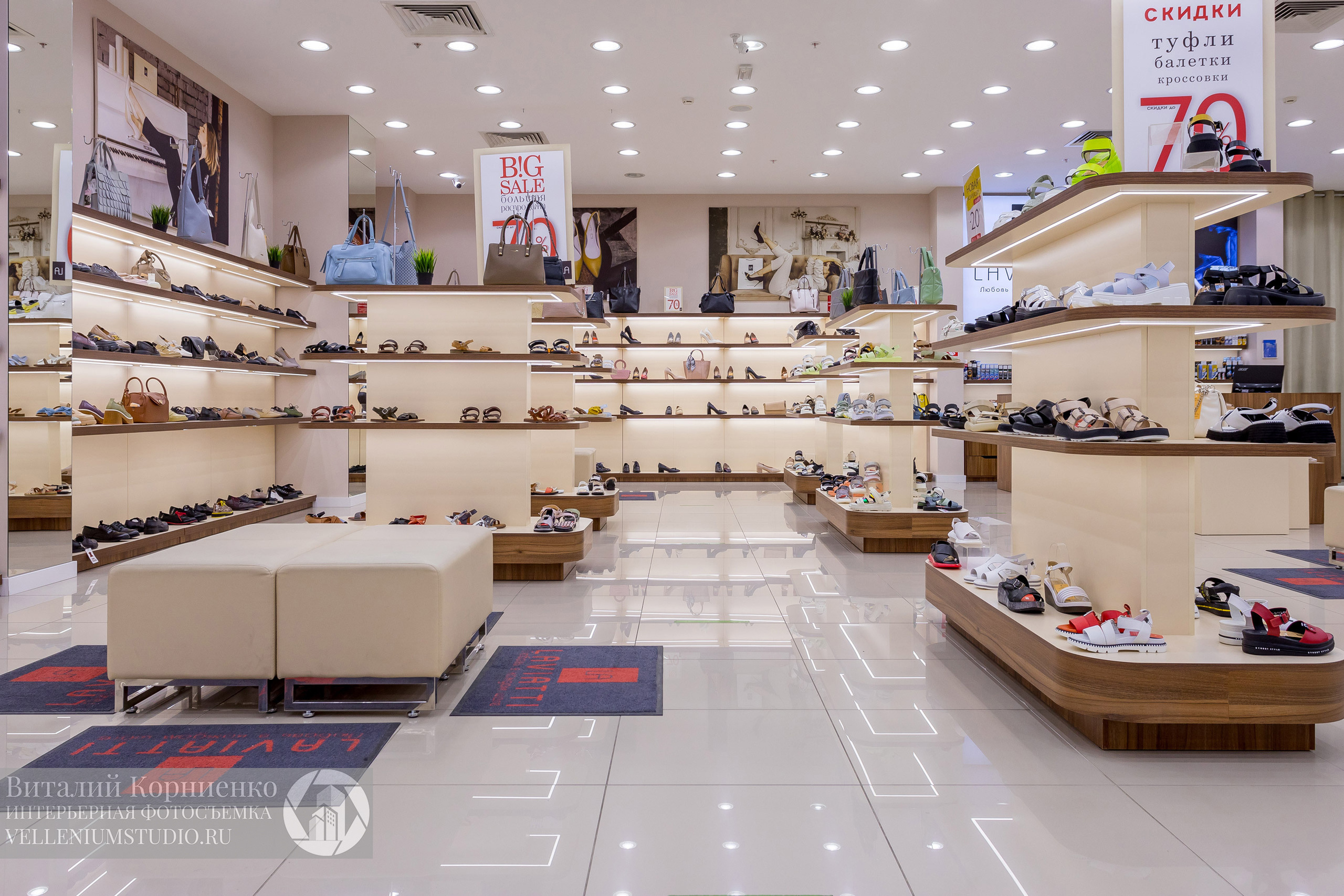 Фотосъемка обувного магазина Laviatti. Интерьерный фотограф Краснодар: профессионально по доступным ценам